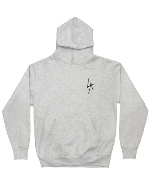 LA SLASH HOODED FLEECE / HEATHER GREY | detail-online-store