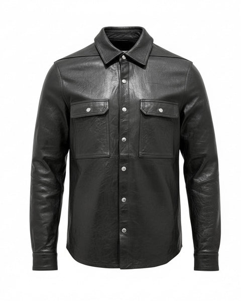 ジャケット・アウター Rick Owens WOOL OUTER SHIRTS JACKET RICK OWENS (リック オウエンス) 26SS アウターシャツ レザー