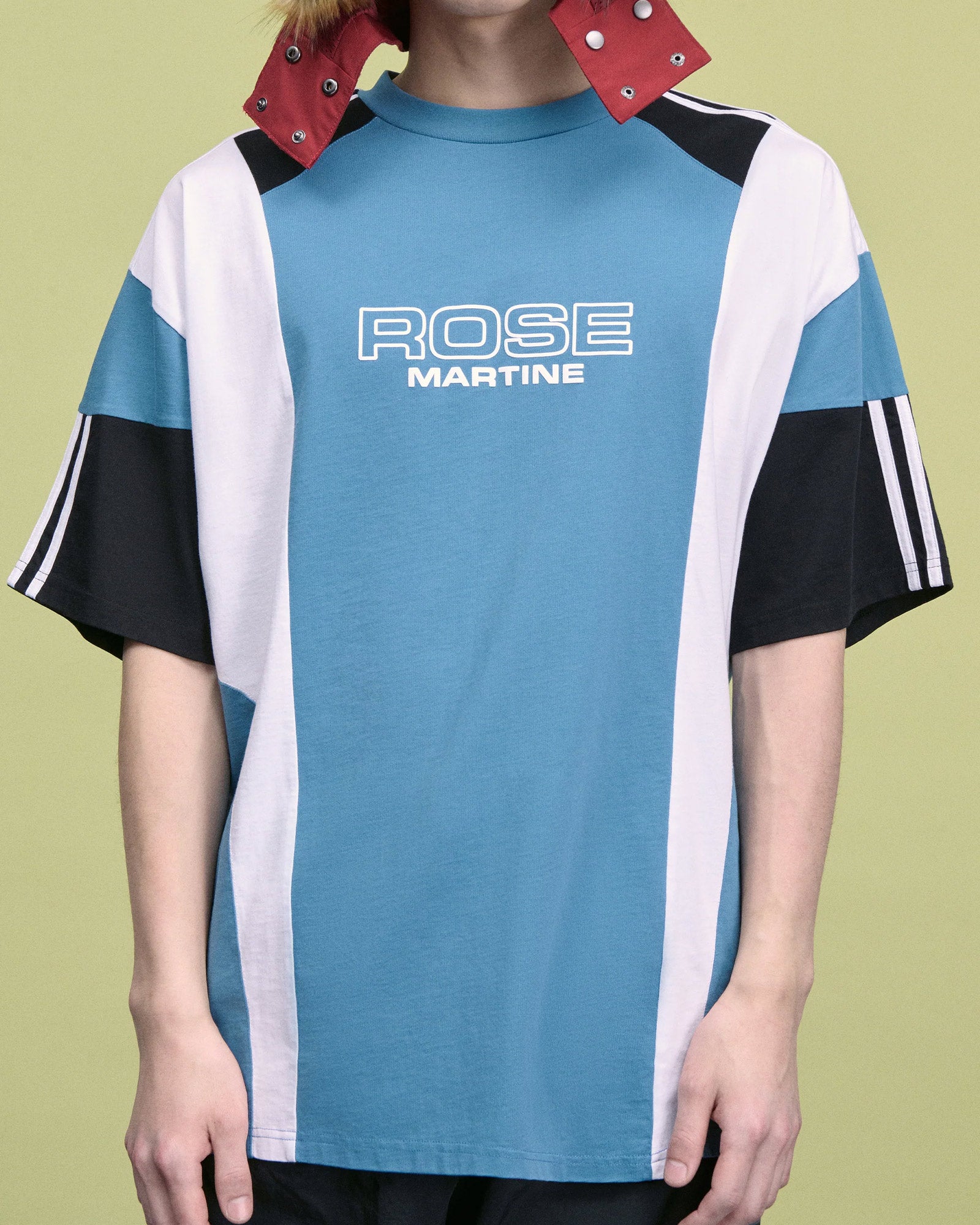 Martine Rose・マーティンローズ - Tシャツ・カットソー OVERSIZED PANELLED T-SHIRT / BLUE
