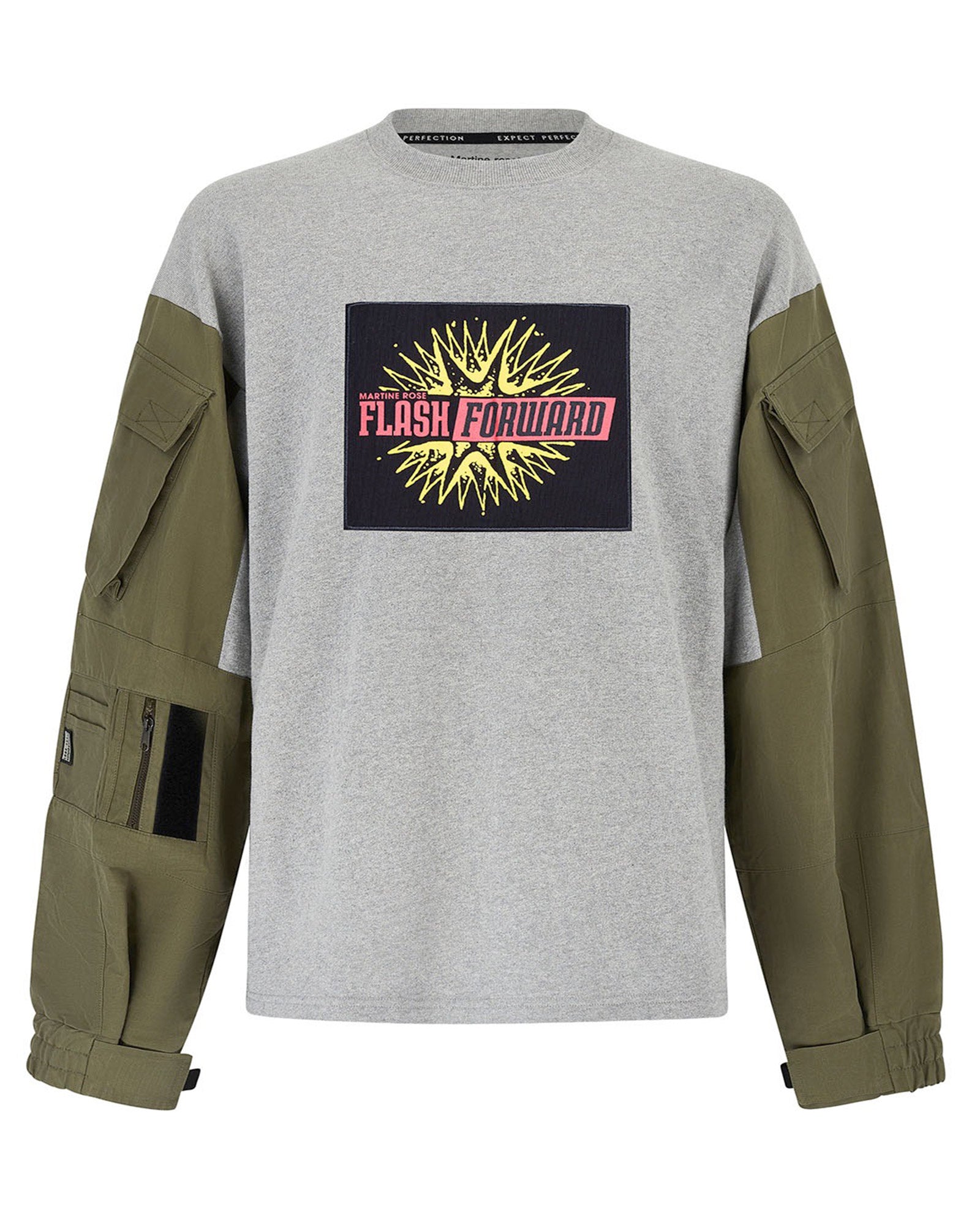 OVERSIZED UTILITY SLEEVE SHIRT / GREY