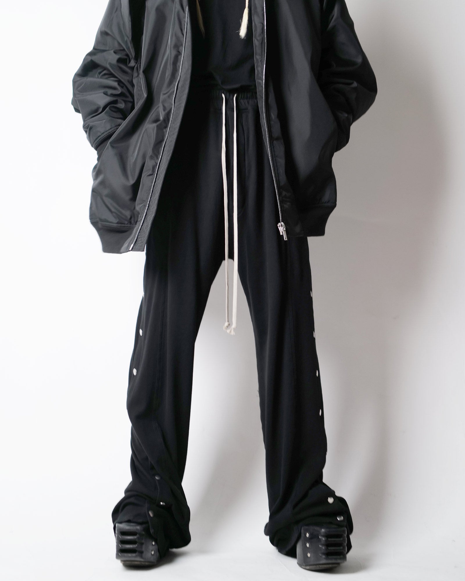 RICK OWENS DRKSHDW・リックオウエンス ダークシャドウ - その他パンツ PANTALONI - FELPA PUSHER PANTS / BLACK