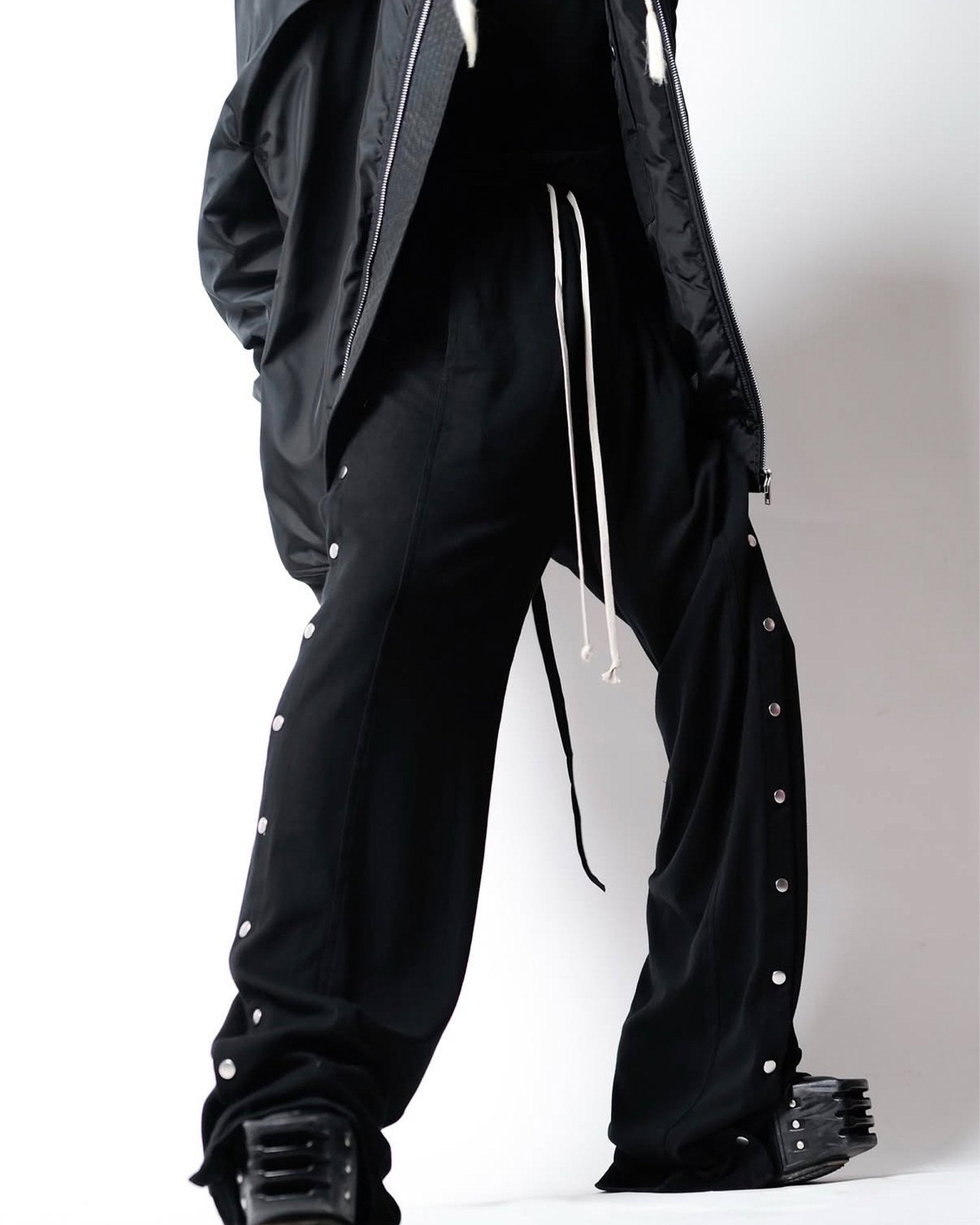 RICK OWENS DRKSHDW・リックオウエンス ダークシャドウ - その他パンツ PANTALONI - FELPA PUSHER PANTS / BLACK
