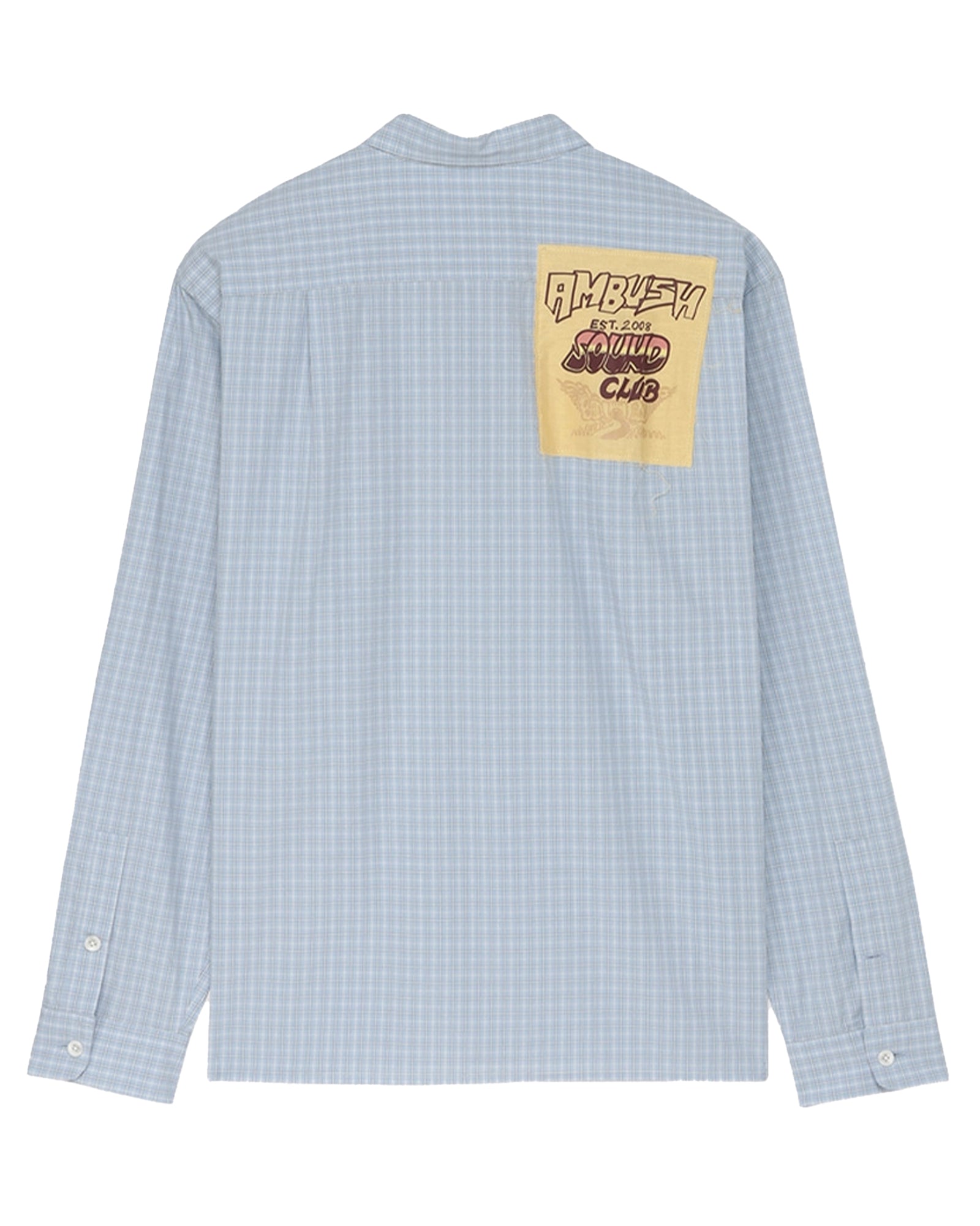 AMBUSH・アンブッシュ - L/S Tシャツ PATCH CHECK L/S SHIRT / L.BLUE