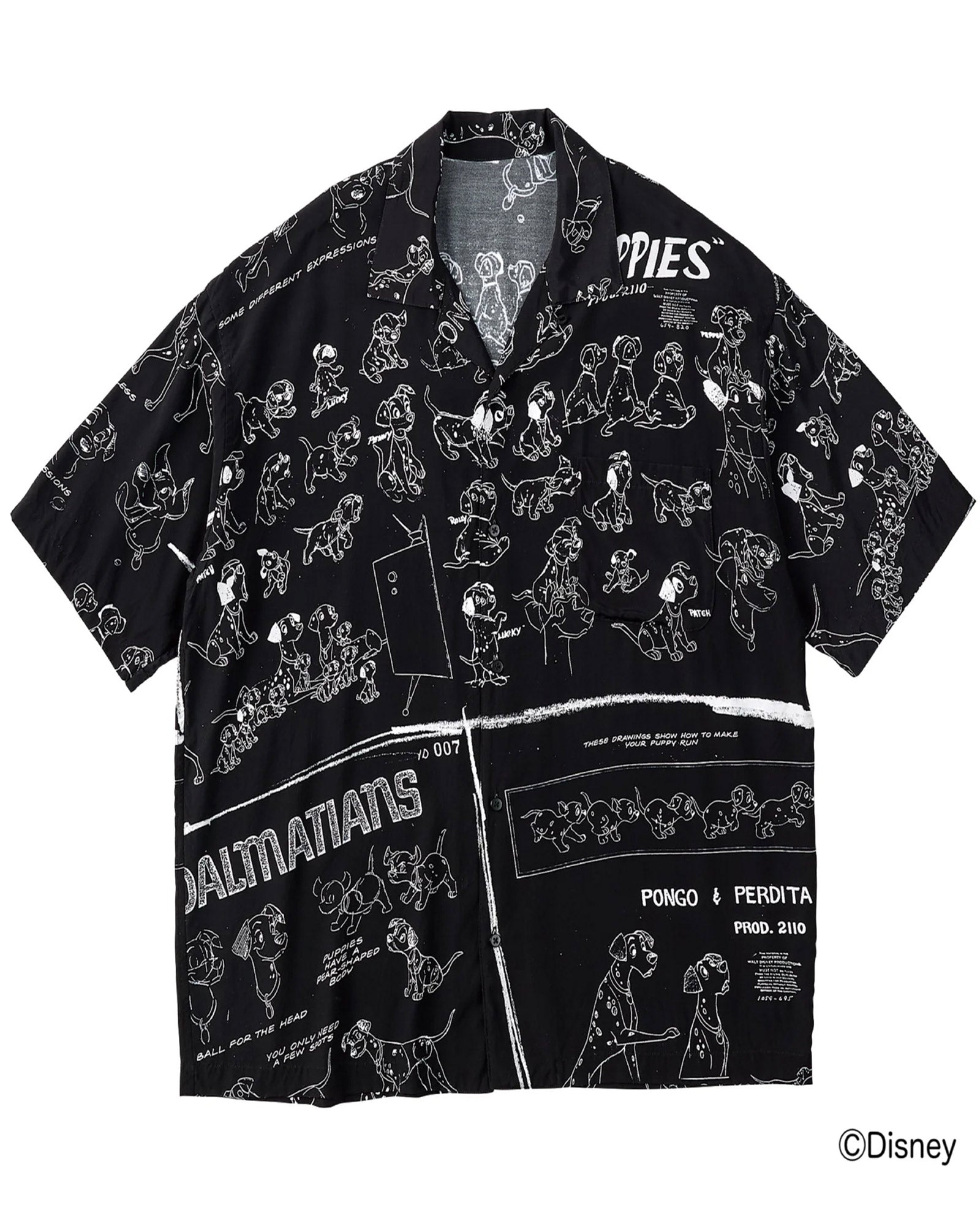 PORTER CLASSIC・ポータークラシック -  DSNY M_ALOHA SHIRT/101 DLM / BLACK