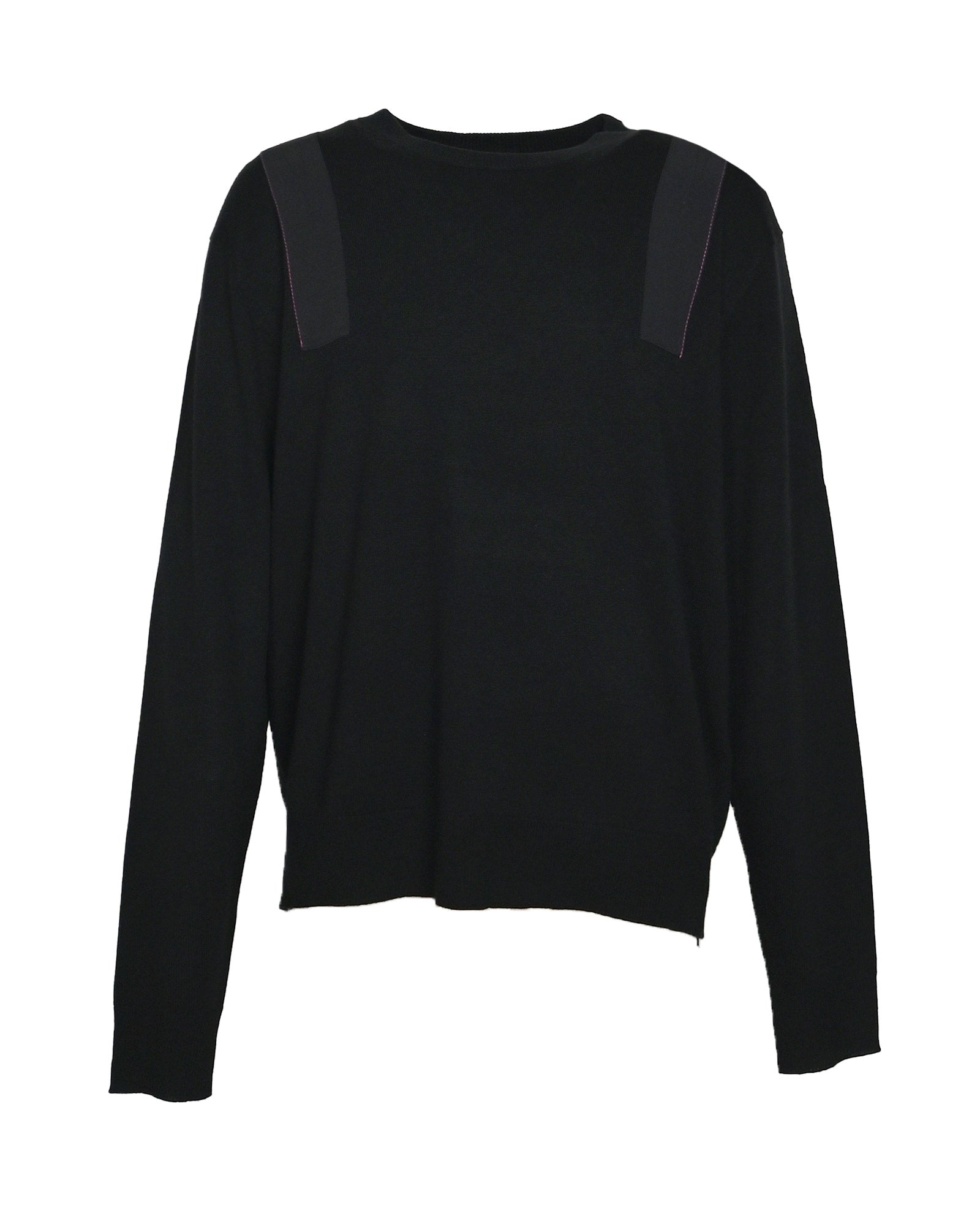 PEACEMAKER OAMC・オーエーエムシー - ニット・セーター APPLIED TAPE KNIT / BLACK