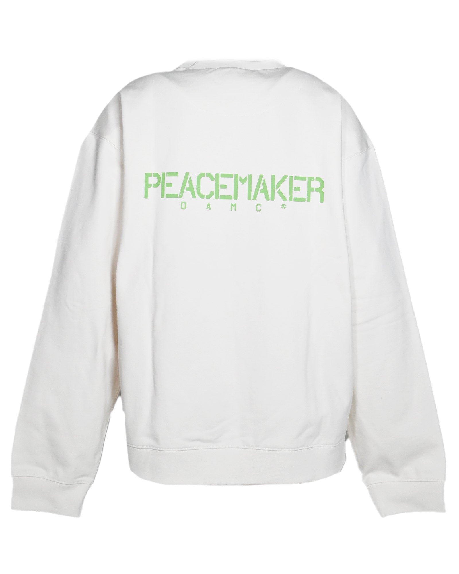 PEACEMAKER OAMC・オーエーエムシー - スウェット CREWNECK STENCIL PRINT/ WHITE