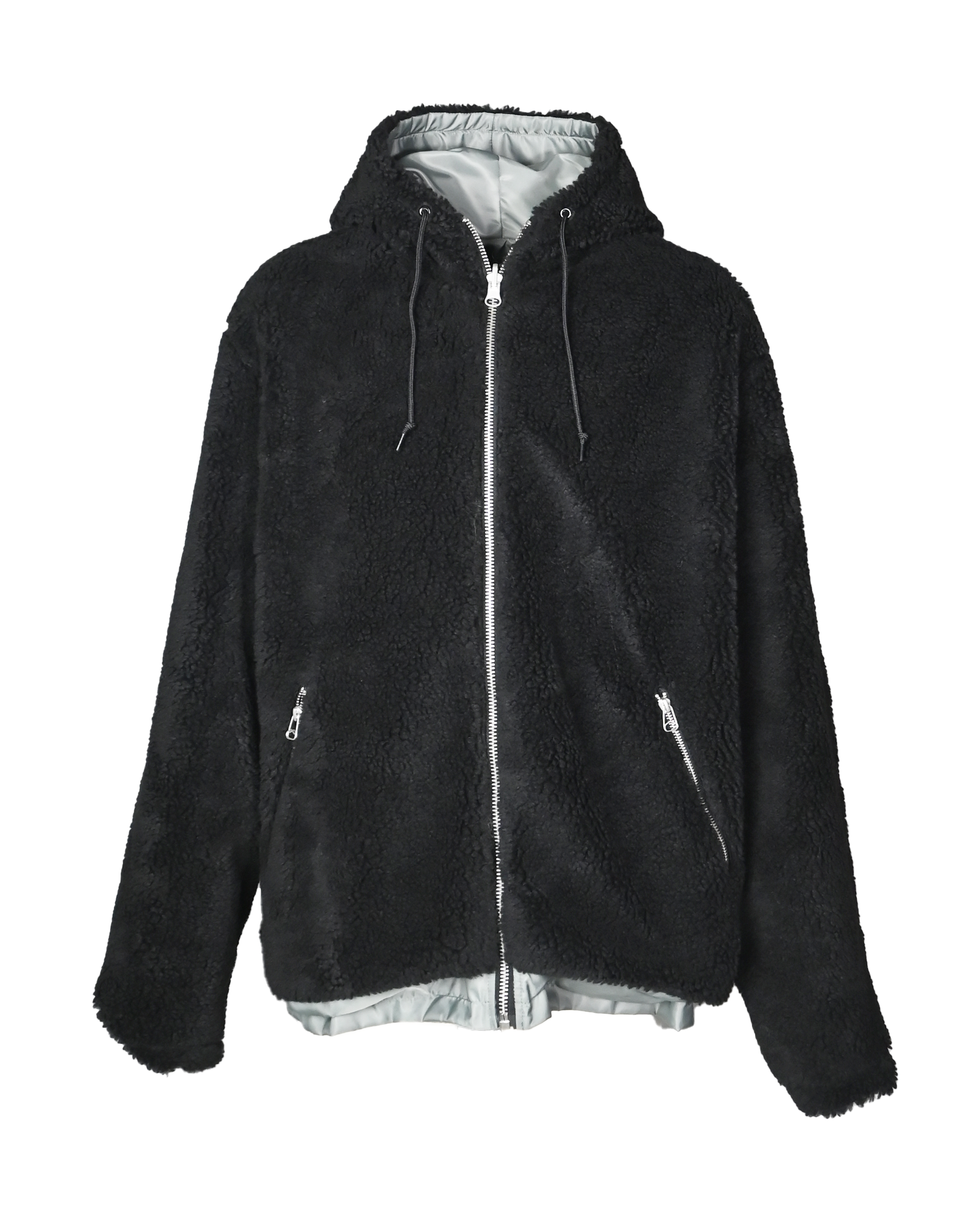 PEACEMAKER OAMC・オーエーエムシー - ジャケット TEDDY REVERSIBLE HOODIE / BLACK