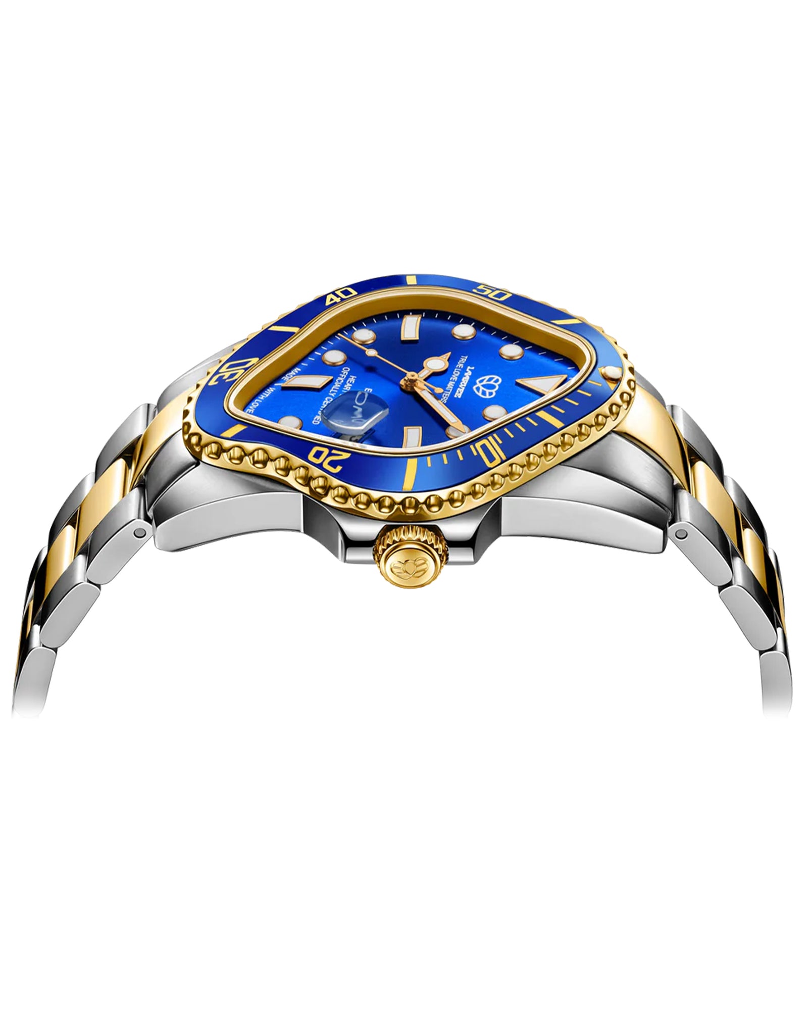 ラーヴィー \"ゴールド/ブルー\" LAARVEE PEA001 LAARVEE Claasic Black Men's Automatic Watch PEA001-SBLK