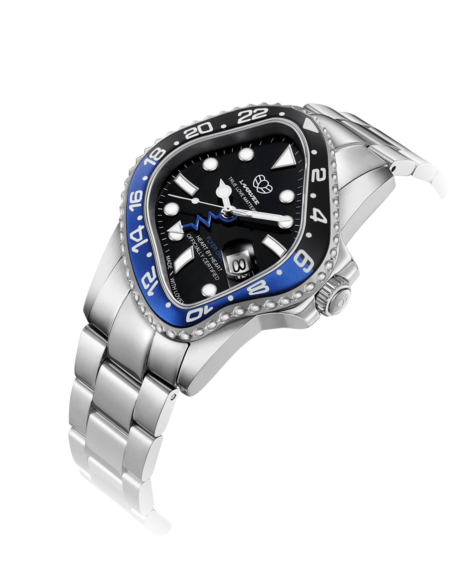 LAARVEE・ラーヴィ - ウォッチ PEA001GMT-SBKBLBK / BLACK×BLUE