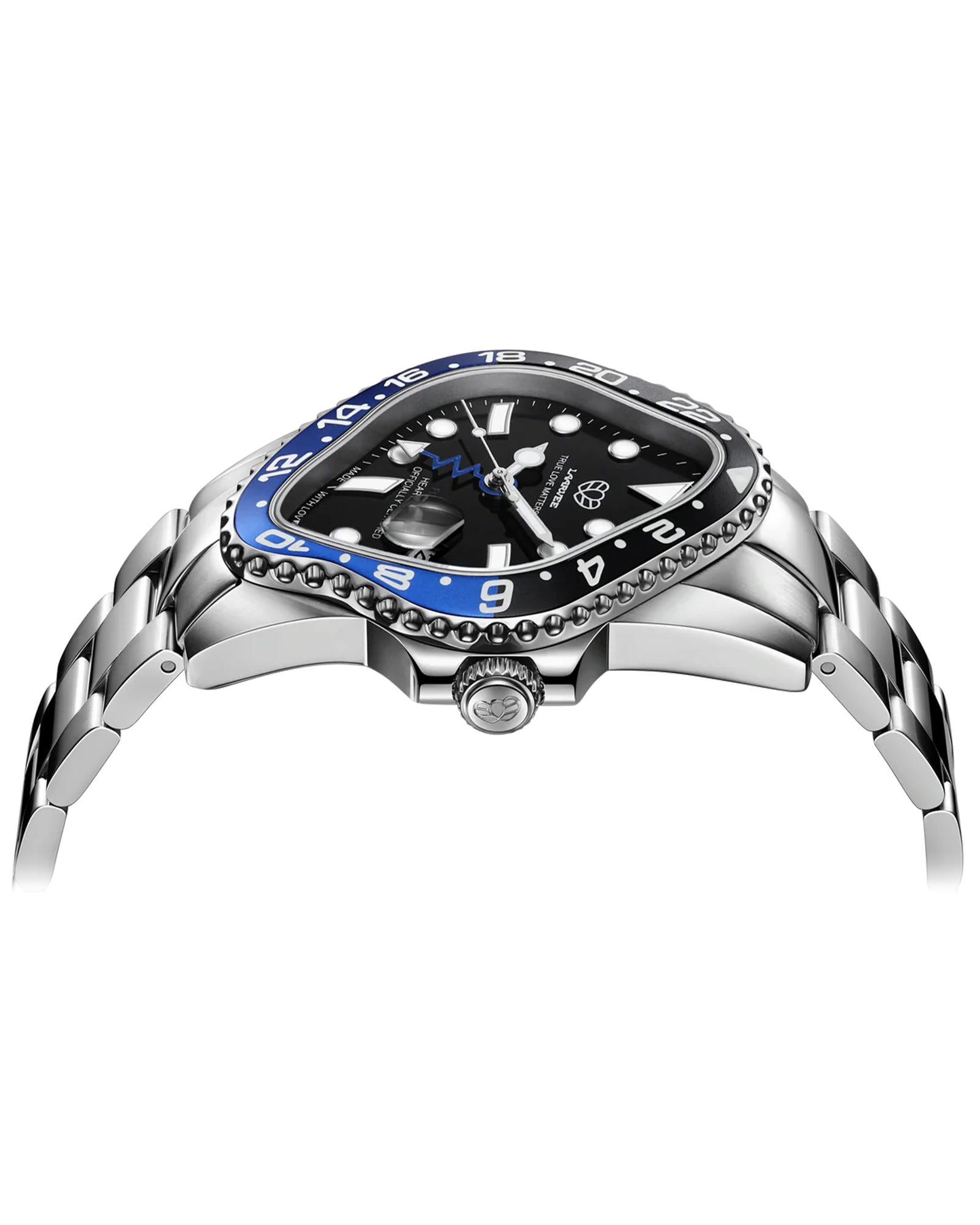 LAARVEE・ラーヴィ - ウォッチ PEA001GMT-SBKBLBK / BLACK×BLUE