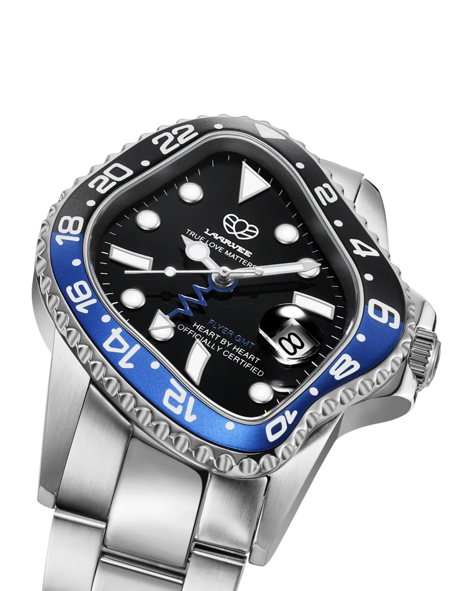 LAARVEE・ラーヴィ - ウォッチ PEA001GMT-SBKBLBK / BLACK×BLUE