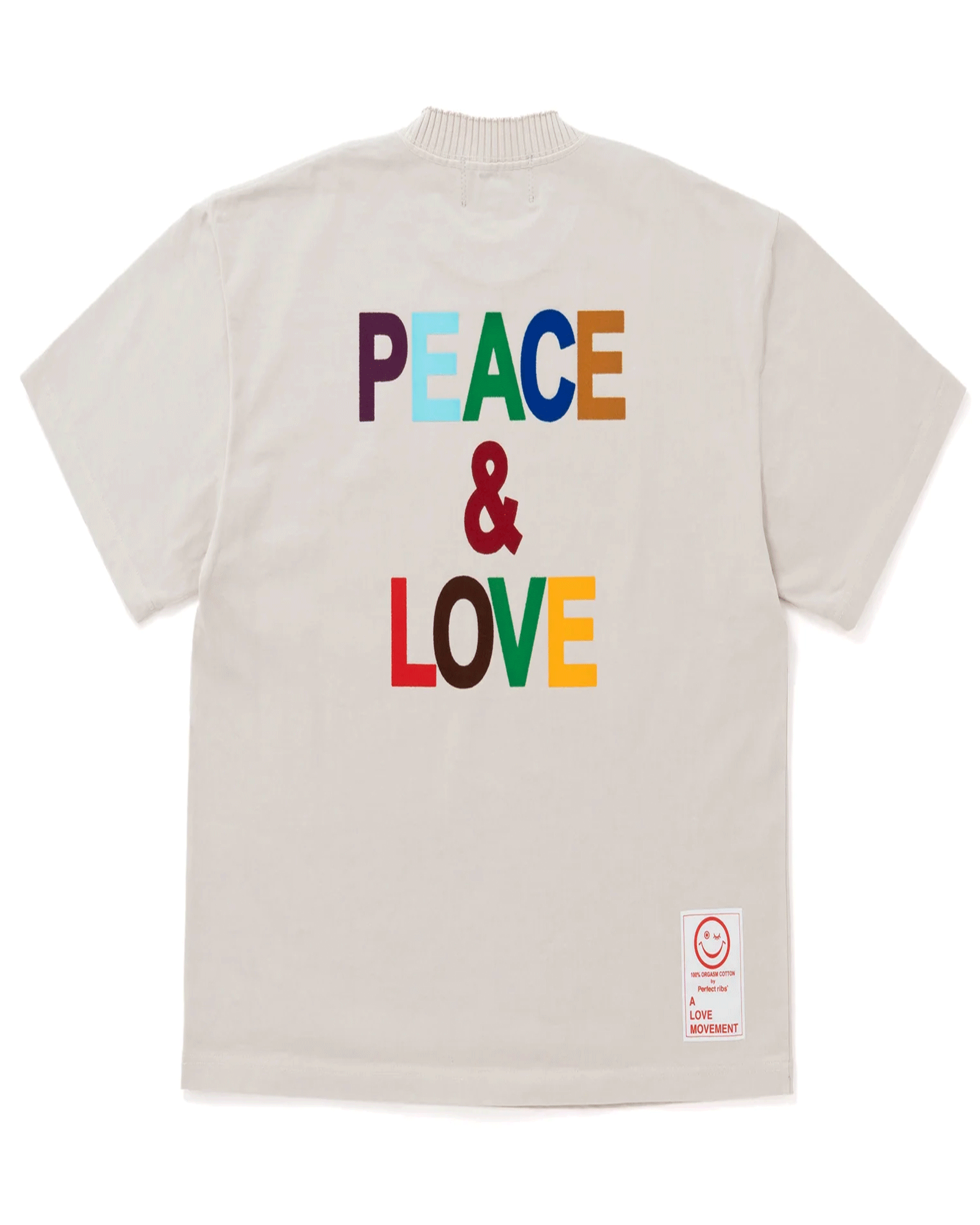 Perfectribs × PEACE & LOVE BASIC SHORT SLEEVE T-SHIRTS / IVORY