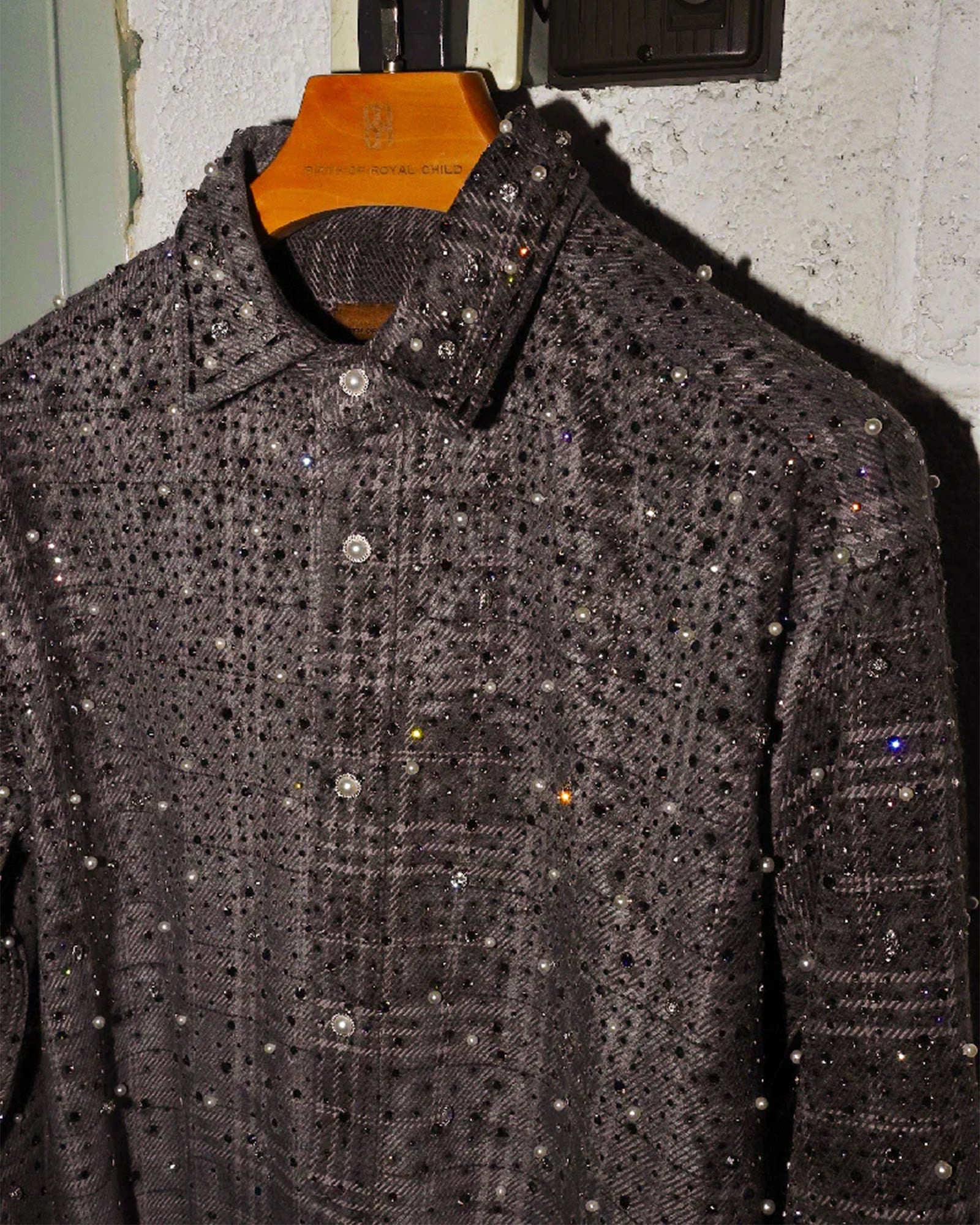 BIRTH OF ROYAL CHILD・バース・オブ・ロイヤル・チャイルド - シャツ PEARL AND DIAMOND SHIRT / BLACK