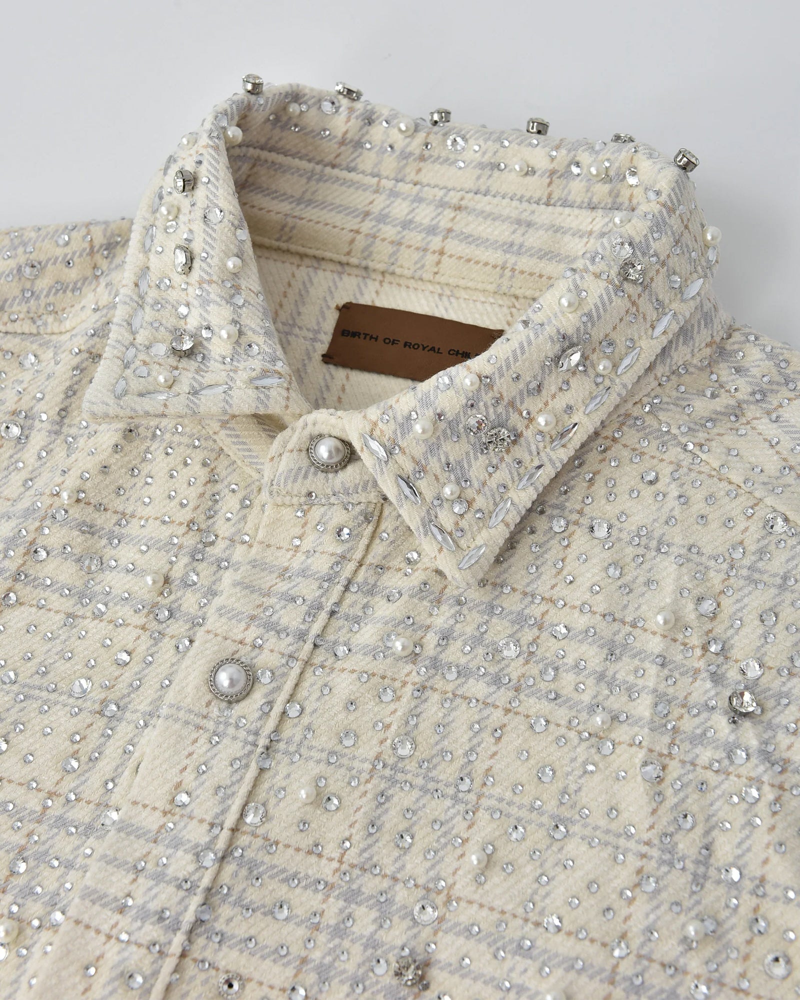 BIRTH OF ROYAL CHILD・バース・オブ・ロイヤル・チャイルド - シャツ PEARL AND DIAMOND SHIRT / WHITE