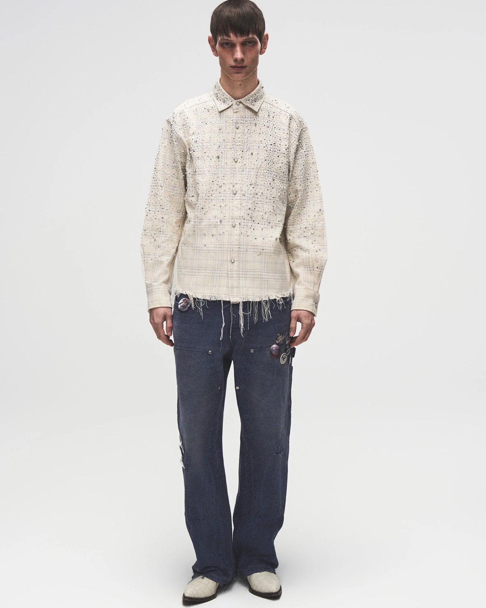 BIRTH OF ROYAL CHILD・バース・オブ・ロイヤル・チャイルド - シャツ PEARL AND DIAMOND SHIRT / WHITE