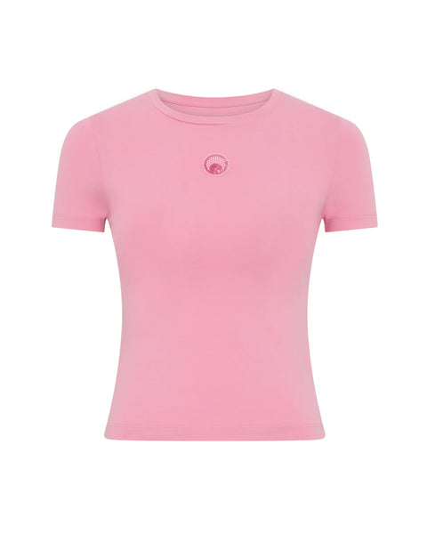 Marine Serre (マリーン・セル) SS26 PEARL LOGO SS BABY FIT T-SHIRT