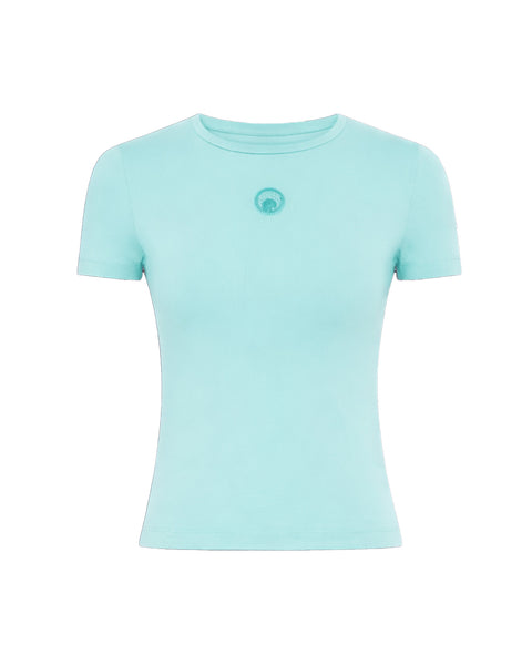 Marine Serre (マリーン・セル) SS26 PEARL LOGO SS BABY FIT T-SHIRT