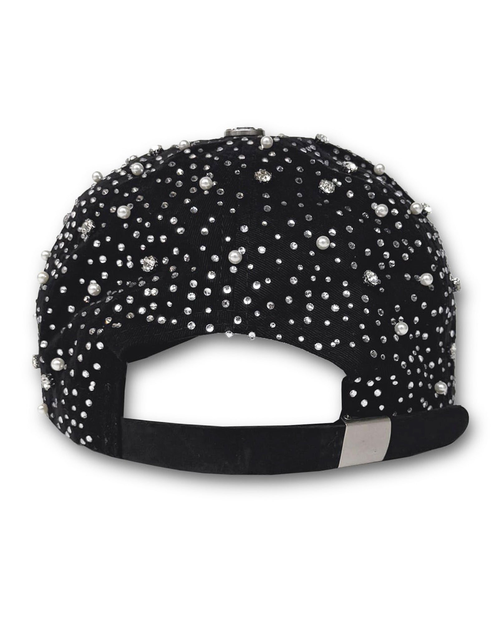 BIRTH OF ROYAL CHILD・バース・オブ・ロイヤル・チャイルド - キャップ PEARL & RHINESTONE BASEBALL CAP / BLACK