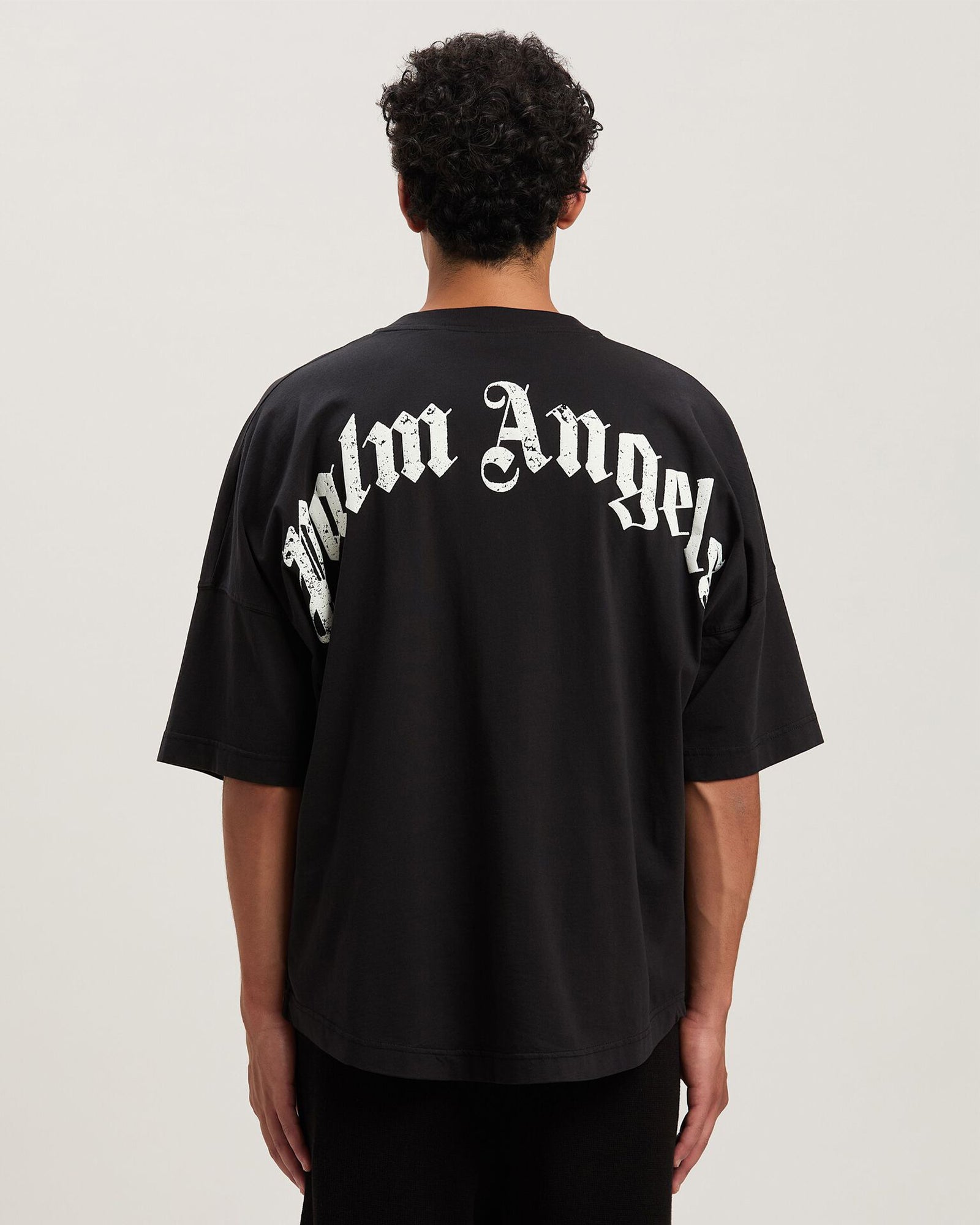 PALM ANGELS・パーム エンジェルス - Tシャツ・カットソー BACK CURVED LOGO OVER TEE / BLACK