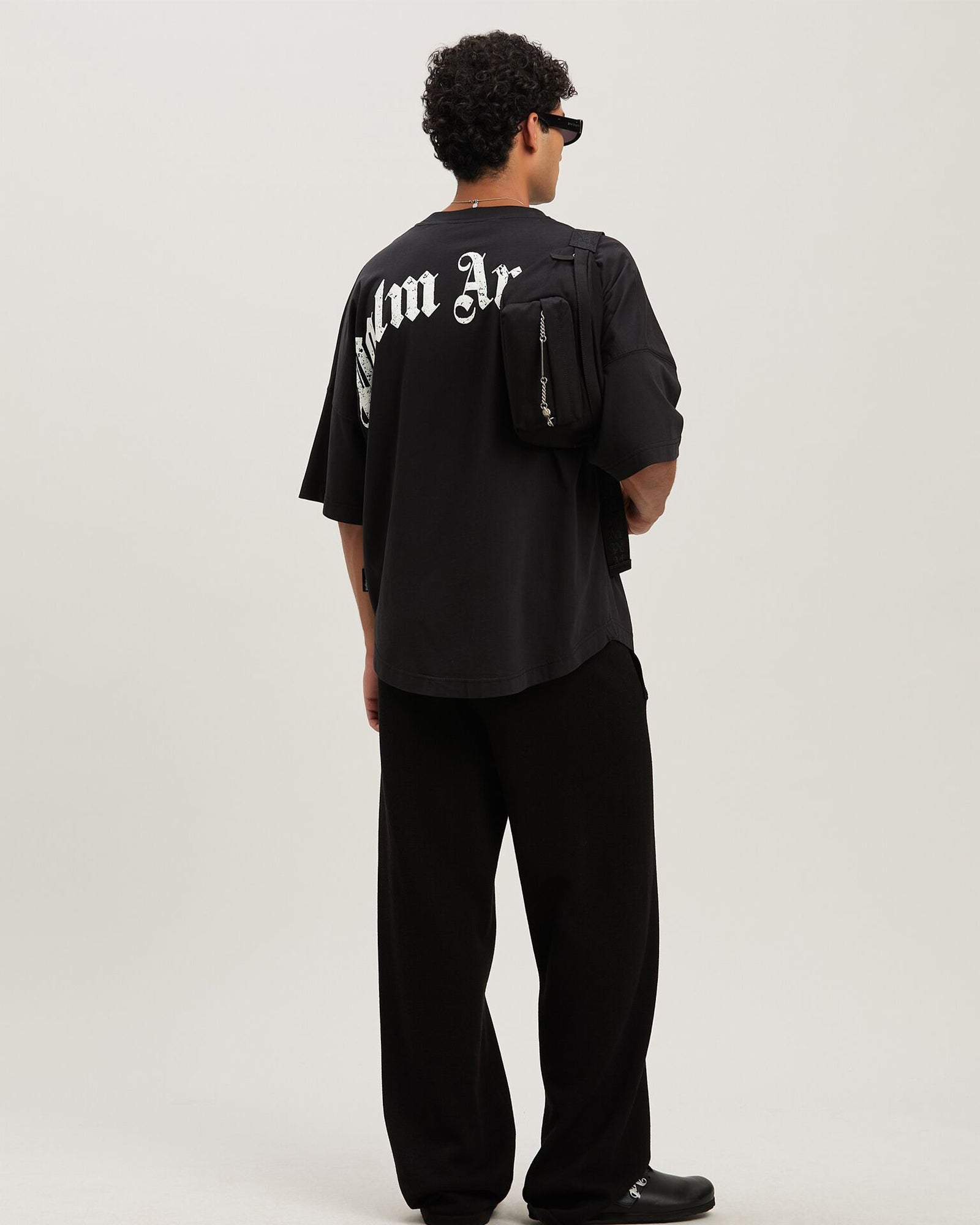 PALM ANGELS・パーム エンジェルス - Tシャツ・カットソー BACK CURVED LOGO OVER TEE / BLACK