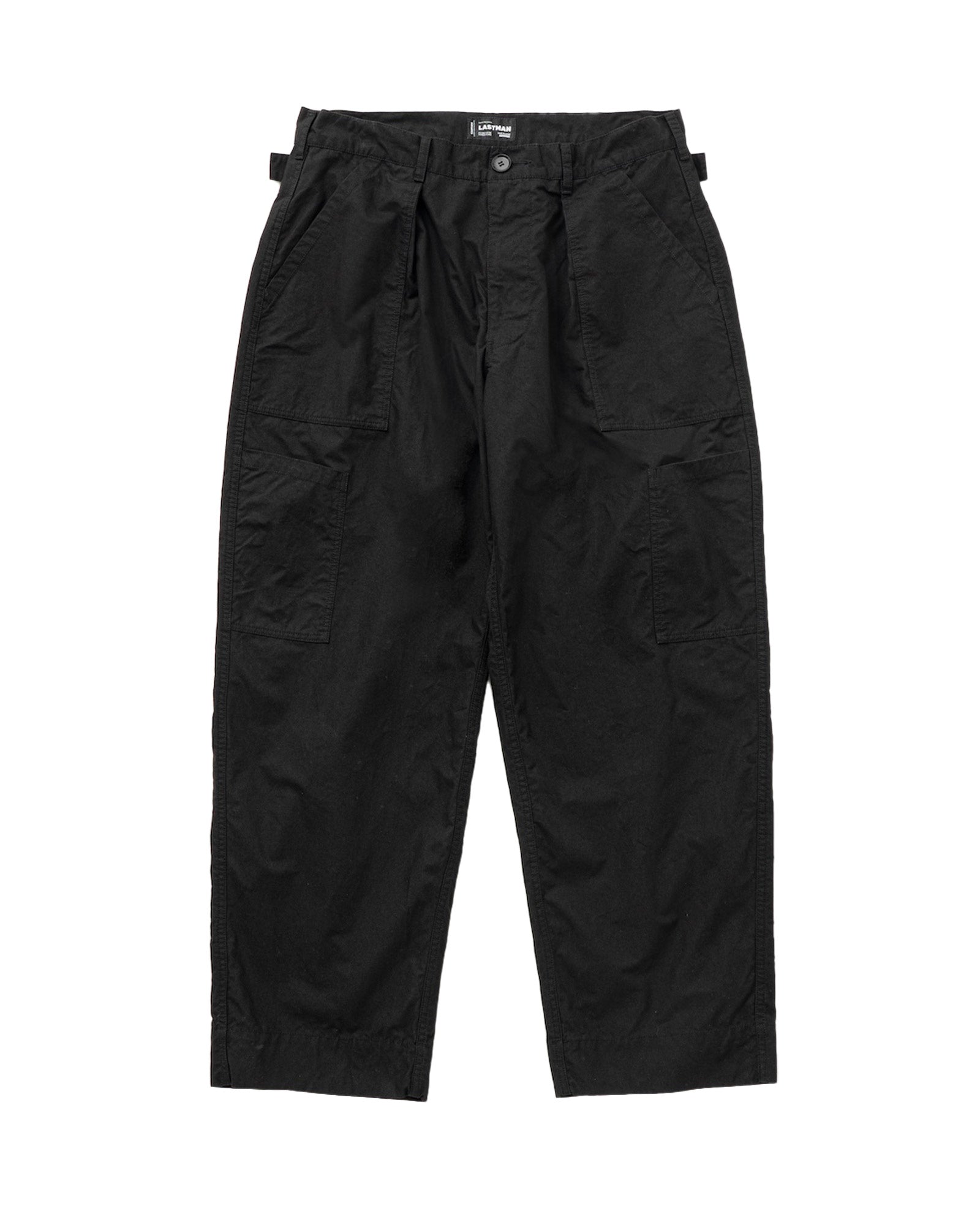 POPLIN MECHANIC PANTS / BLACK