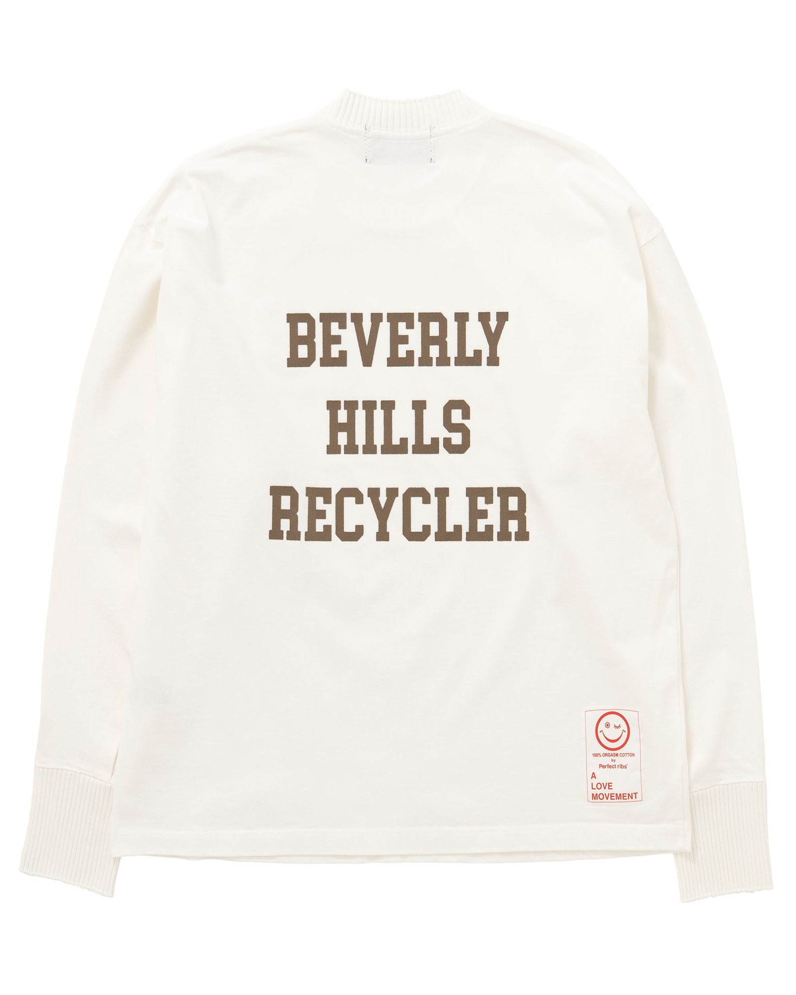 A LOVE MOVEMENT・ア・ラブ・ムーブメント - L/S Tシャツ Perfect ribs × A LOVE MOVEMENT LONG SLEEVE T SHIRTS / WHITE