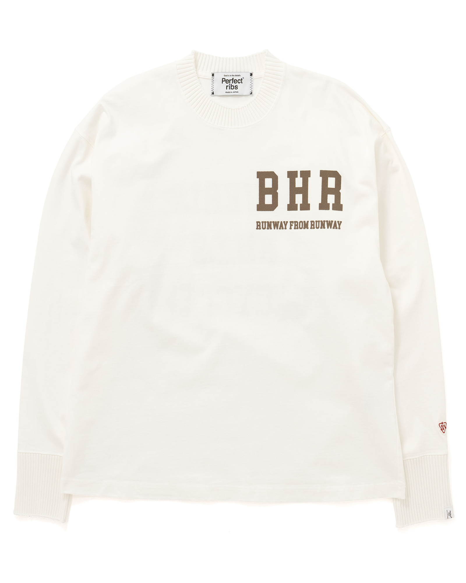 A LOVE MOVEMENT・ア・ラブ・ムーブメント - L/S Tシャツ Perfect ribs × A LOVE MOVEMENT LONG SLEEVE T SHIRTS / WHITE