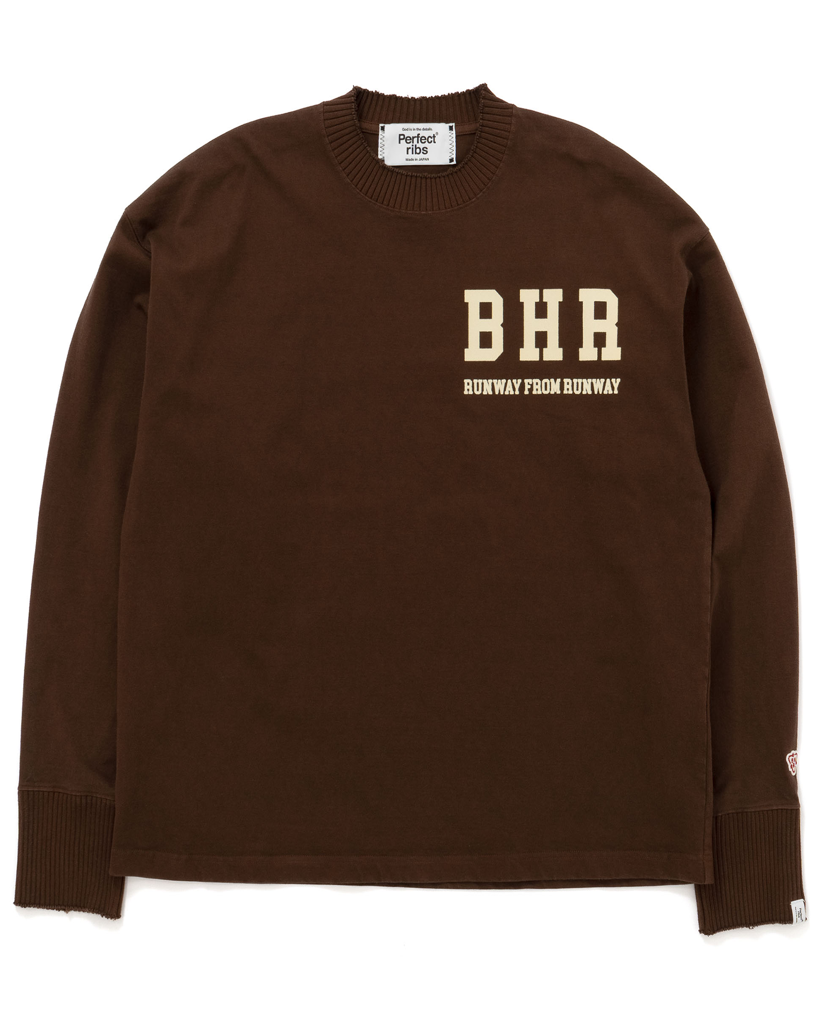 A LOVE MOVEMENT・ア・ラブ・ムーブメント - L/S Tシャツ Perfect ribs × A LOVE MOVEMENT LONG SLEEVE T SHIRTS / BROWN