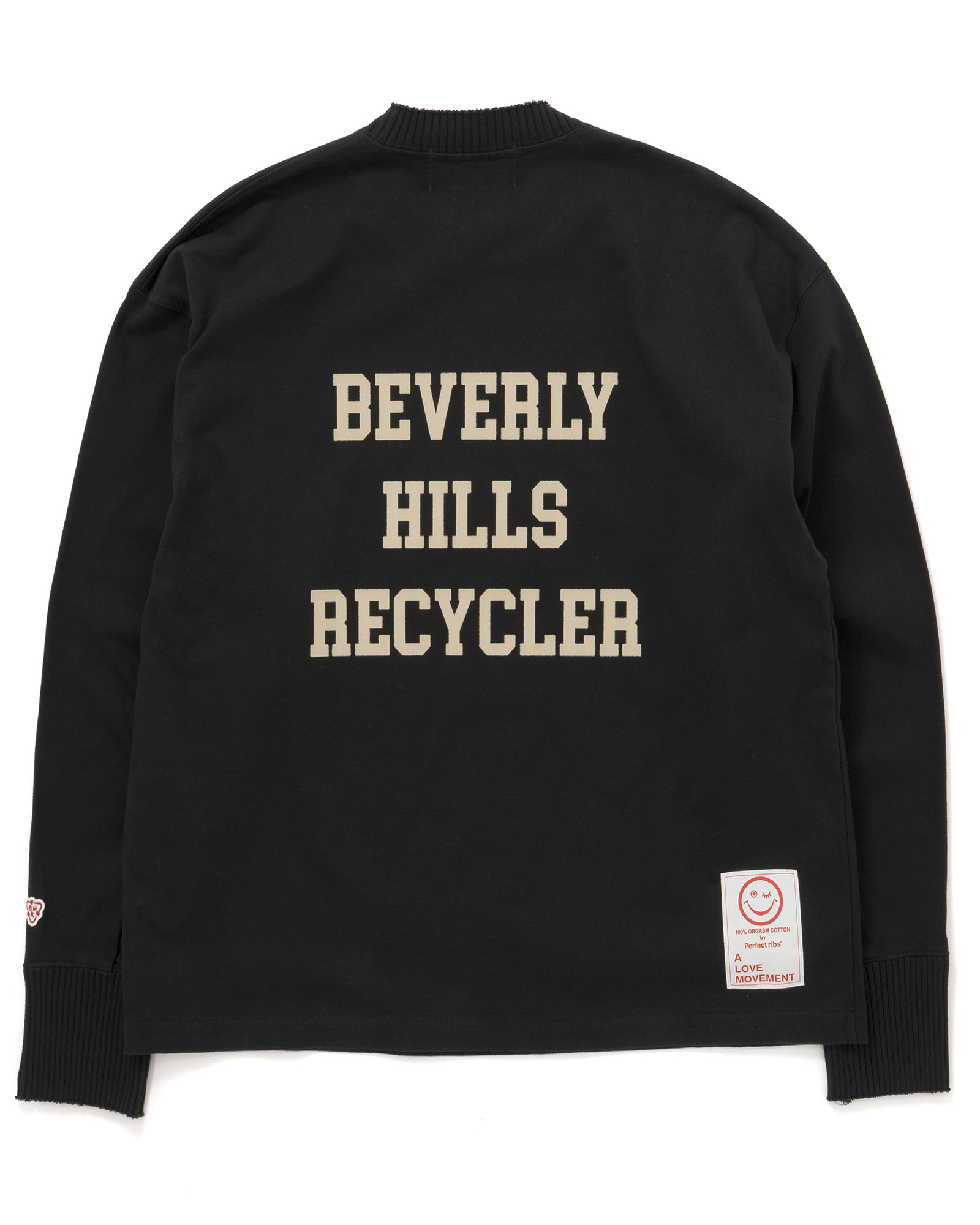 A LOVE MOVEMENT・ア・ラブ・ムーブメント - L/S Tシャツ Perfect ribs × A LOVE MOVEMENT LONG SLEEVE T SHIRTS / BLACK
