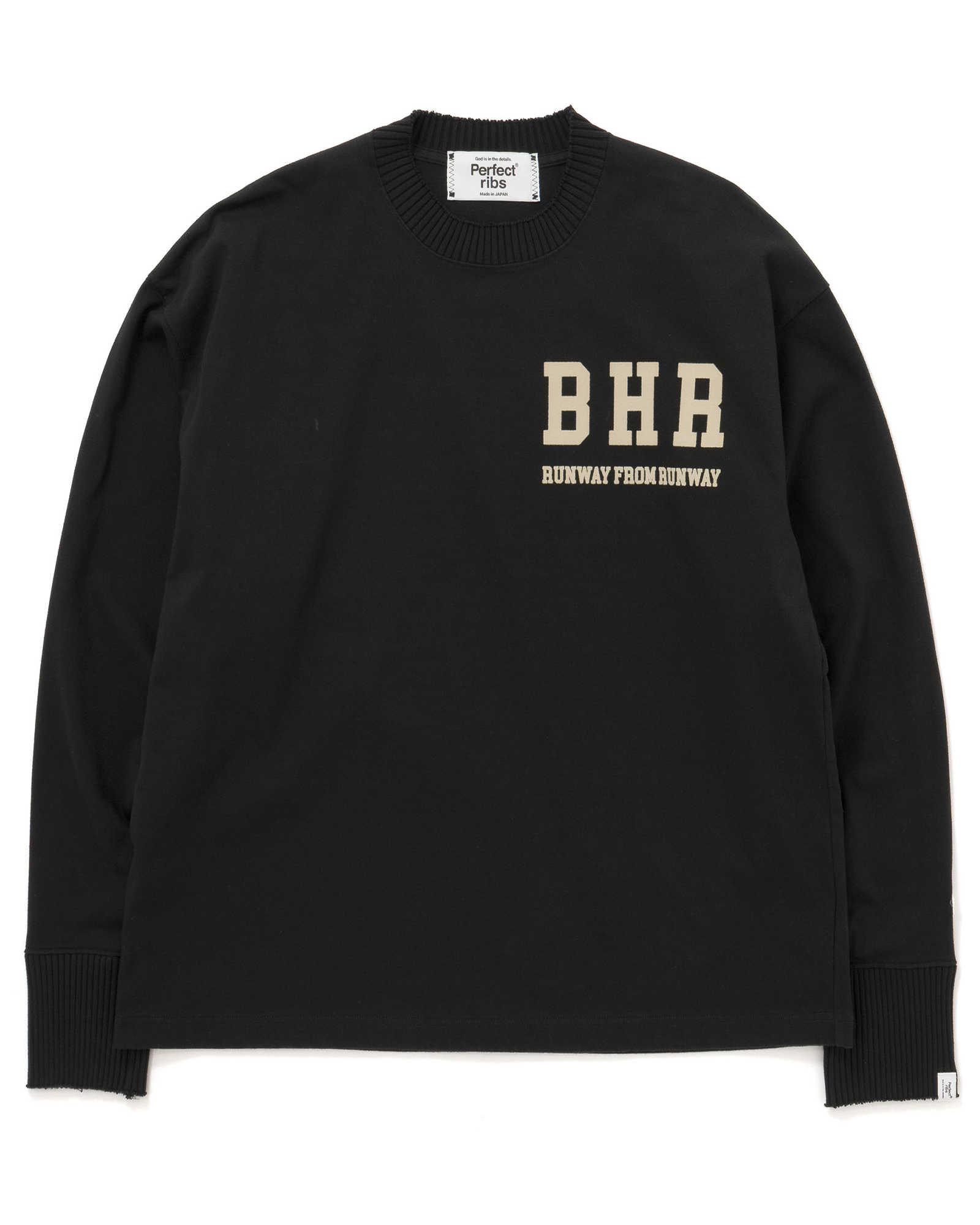 A LOVE MOVEMENT・ア・ラブ・ムーブメント - L/S Tシャツ Perfect ribs × A LOVE MOVEMENT LONG SLEEVE T SHIRTS / BLACK
