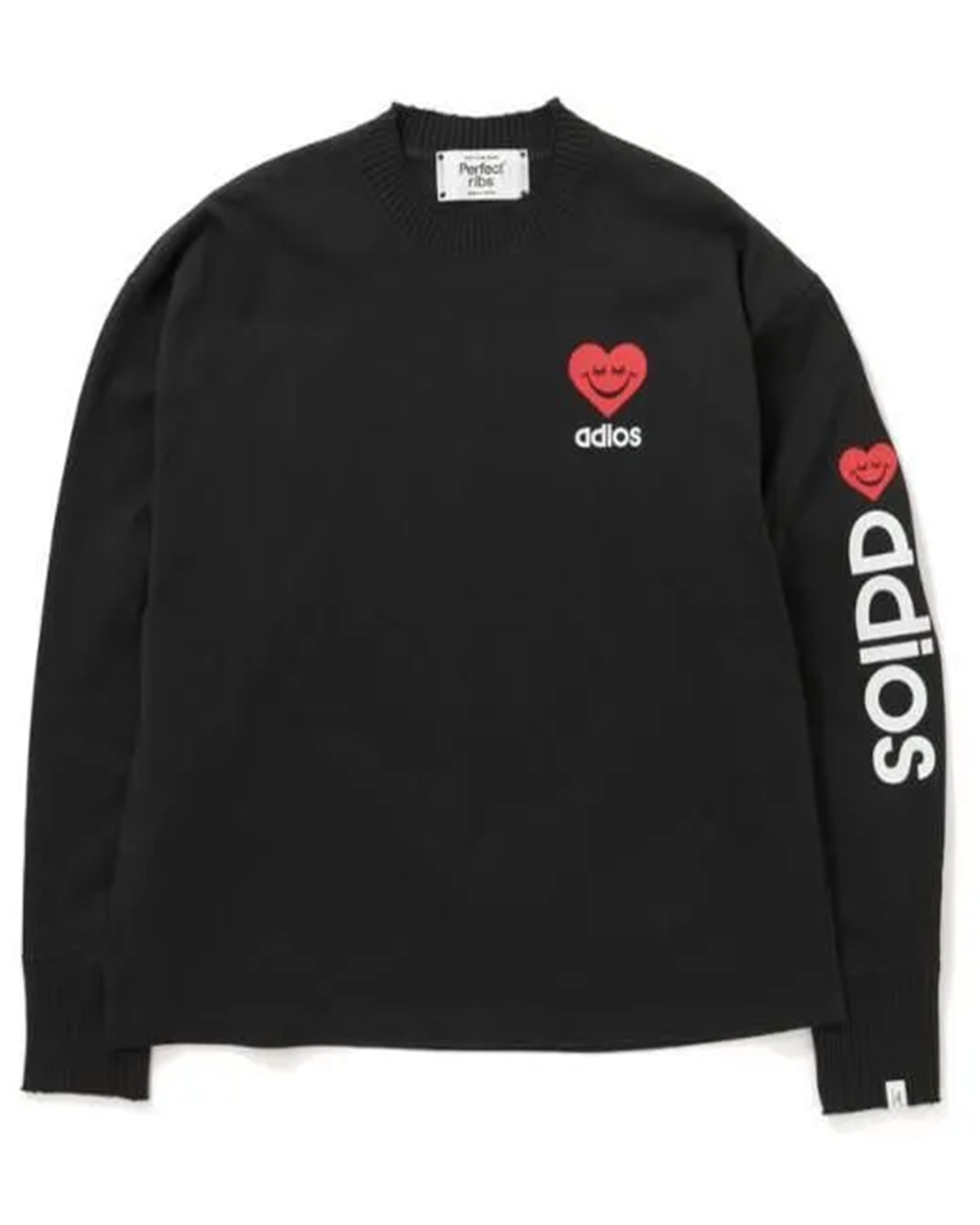 A LOVE MOVEMENT・ア・ラブ・ムーブメント - L/S Tシャツ Perfect ribs × A LOVE MOVEMENT LONG SLEEVE T SHIRTS / BLACK