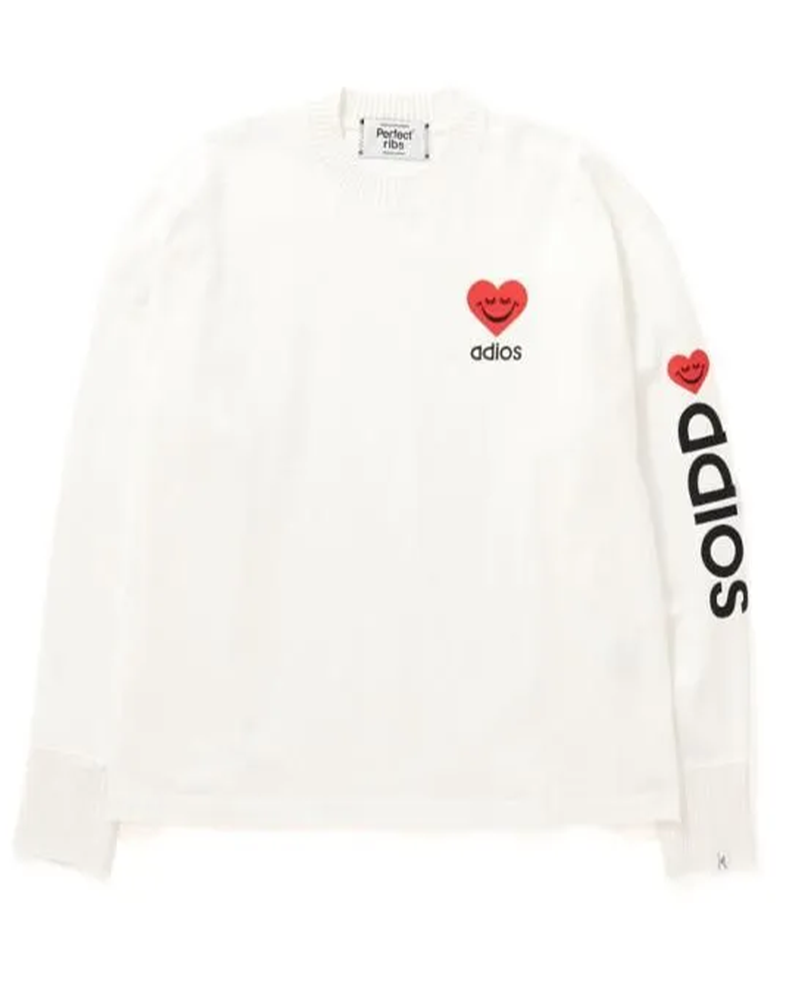 A LOVE MOVEMENT・ア・ラブ・ムーブメント - L/S Tシャツ Perfect ribs × A LOVE MOVEMENT LONG SLEEVE T SHIRTS / WHITE