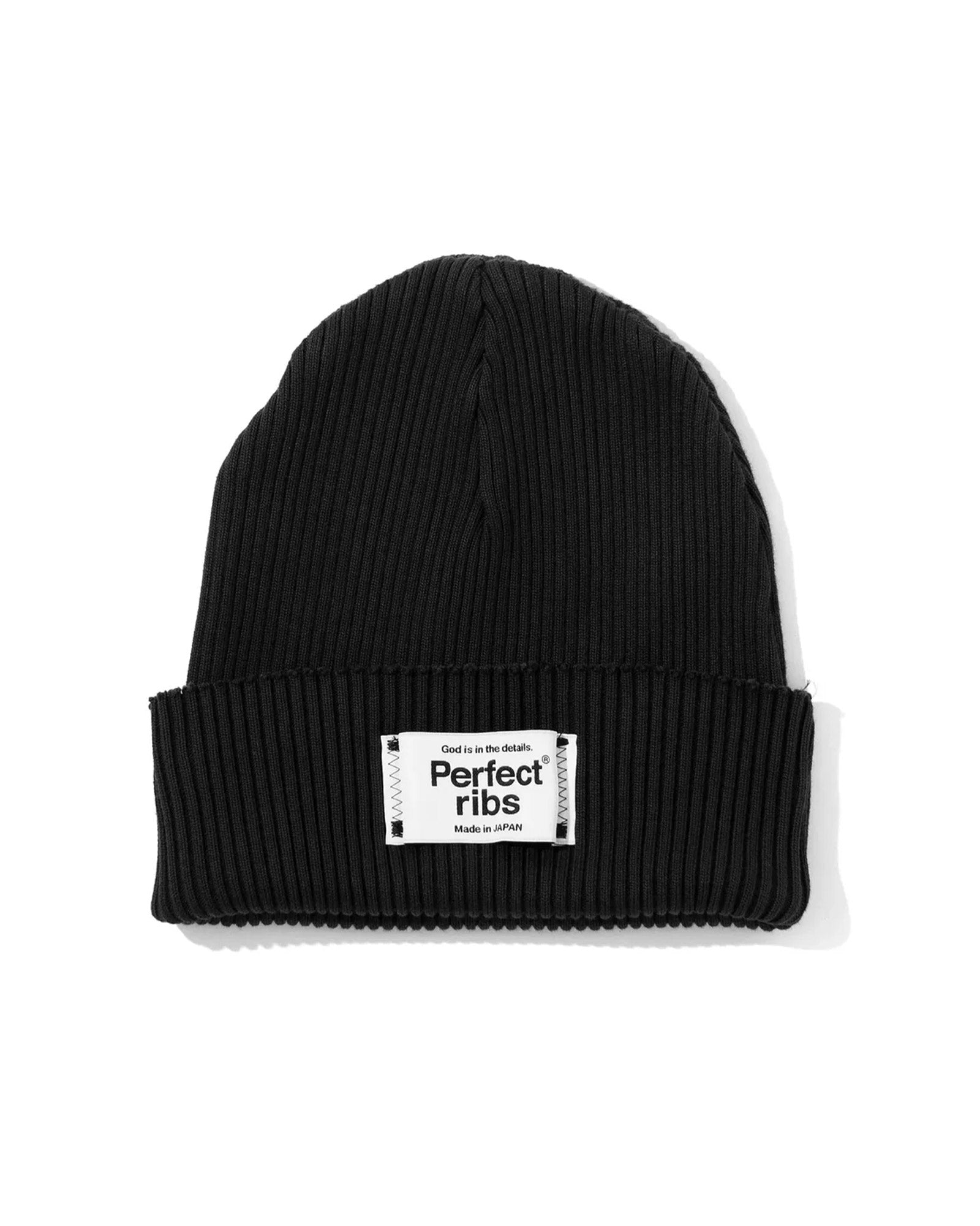 RIB BEANIE CAP / BLACK
