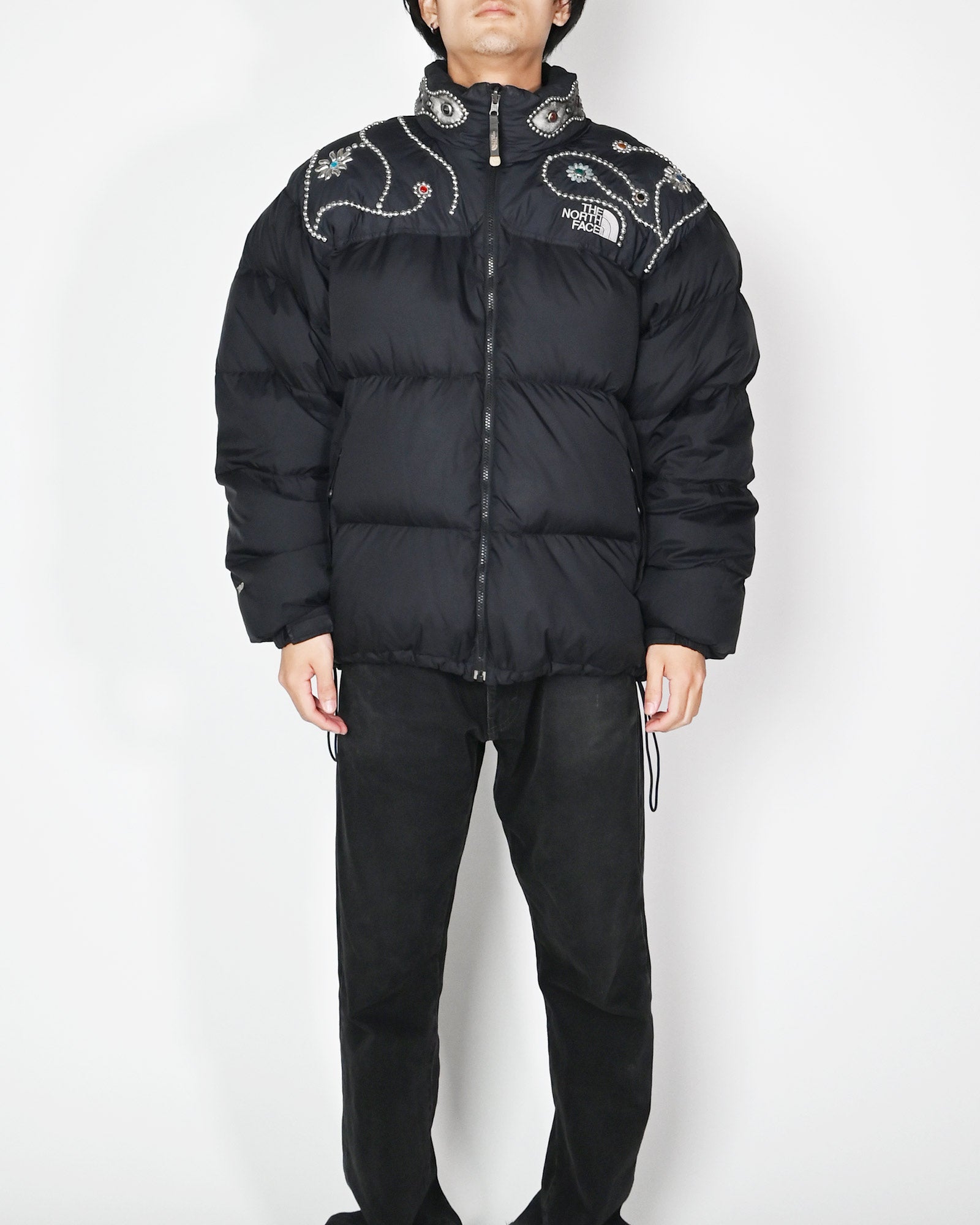 PROLETA RE ART・プロレタ リ アート - ダウンジャケット STUDS CUSTOMIZED VINTAGE DOWN JACKET(XXL) / MULTI