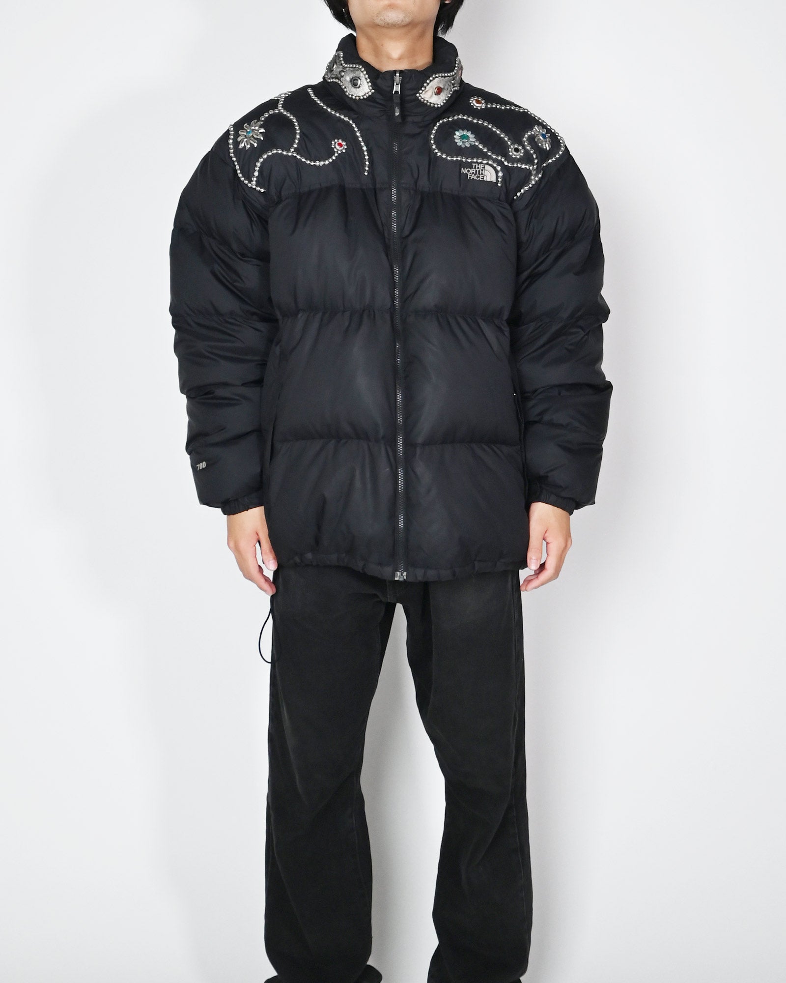 PROLETA RE ART・プロレタ リ アート - ダウンジャケット STUDS CUSTOMIZED VINTAGE DOWN JACKET(XXXL) / MULTI