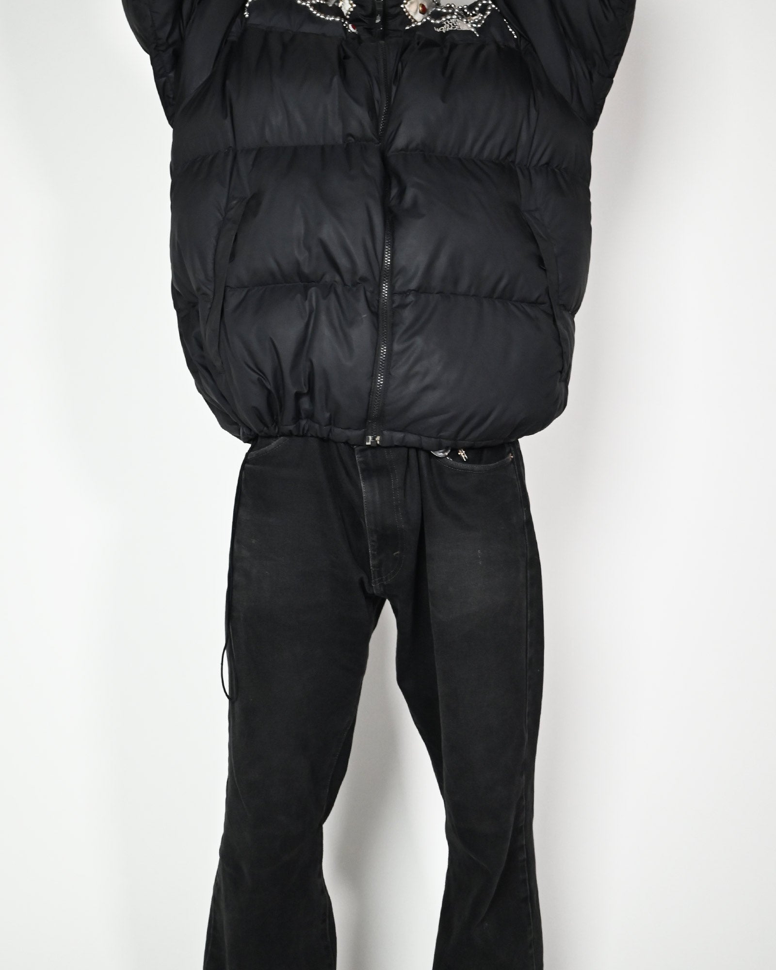 PROLETA RE ART・プロレタ リ アート - ダウンジャケット STUDS CUSTOMIZED VINTAGE DOWN JACKET(XXXL) / MULTI