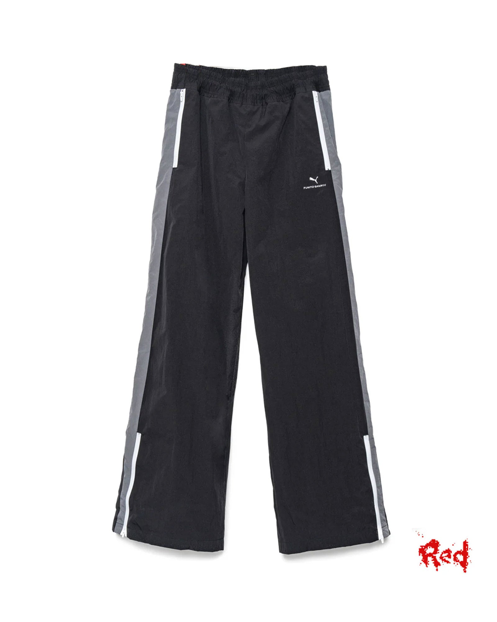 PUMA ZIP-UP FLARED PANTS / BLACKxGRAYxWHITE