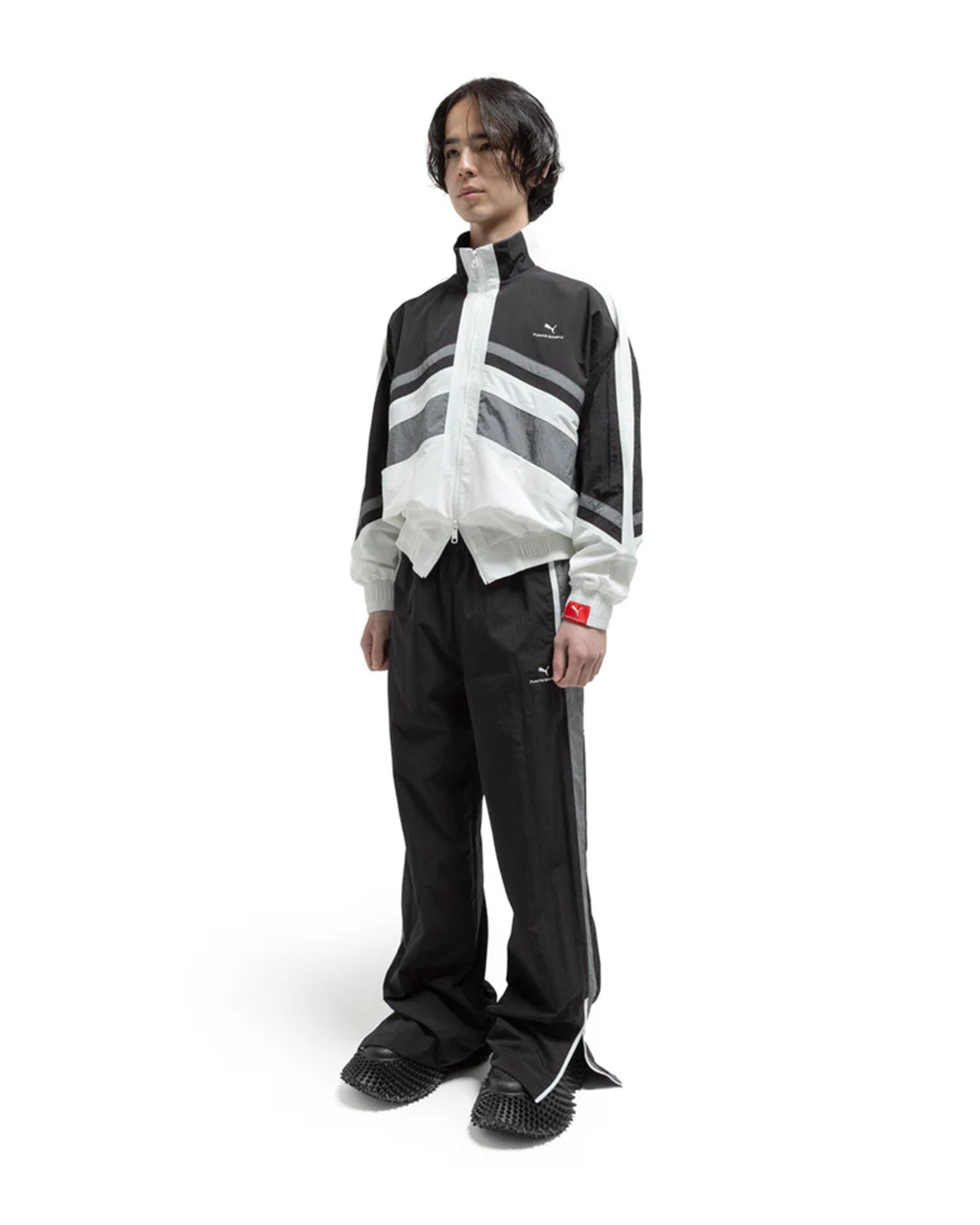 FUMITO GANRYU・フミト ガンリュウ - パンツ PUMA ZIP-UP FLARED PANTS / BLACKxGRAYxWHITE
