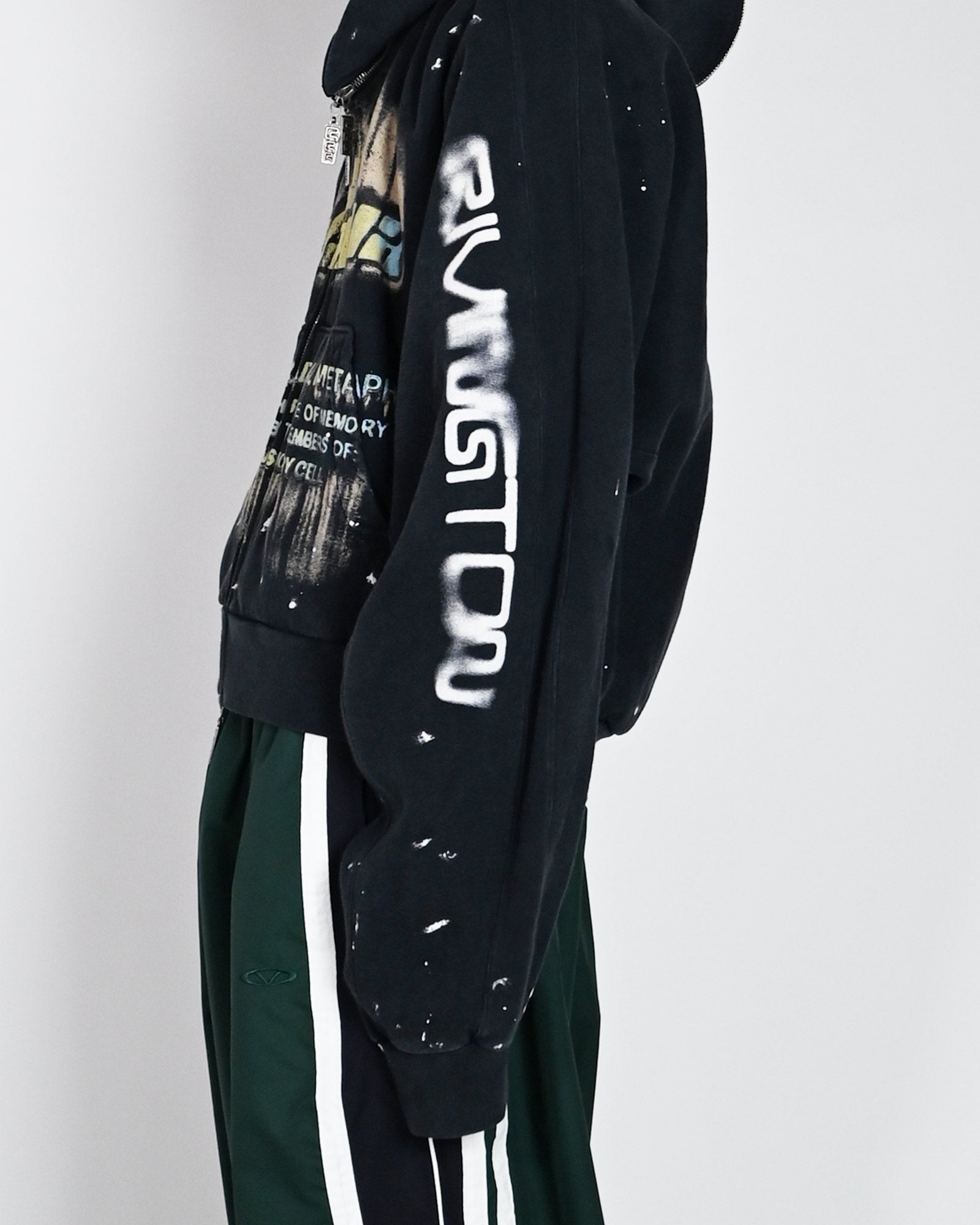 RRR123・リヴィントン ロイ レビス - パーカー・フーディ RADICAL PAPER ROSE ZIP HOODIE