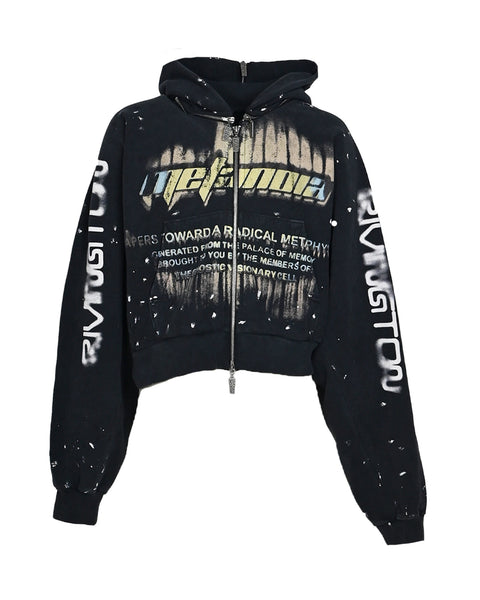 RRR123 (リヴィントン ロイ レビス) RADICAL PAPER ROSE ZIP HOODIE