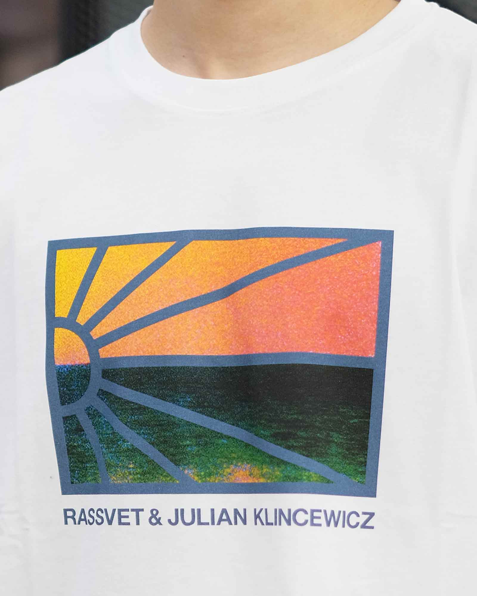 RASSVET・ラスベート - Tシャツ・カットソー MEN SUNSET LOGO TEE SHIRT KNIT / WHITE