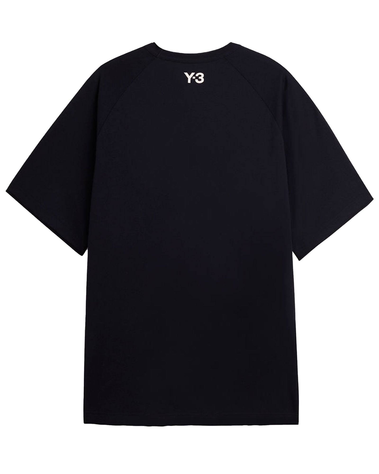 Y-3・韦斯利 -  RAW EDGE 3 STRIPES SHORT SLEEVE TEE / BLACK