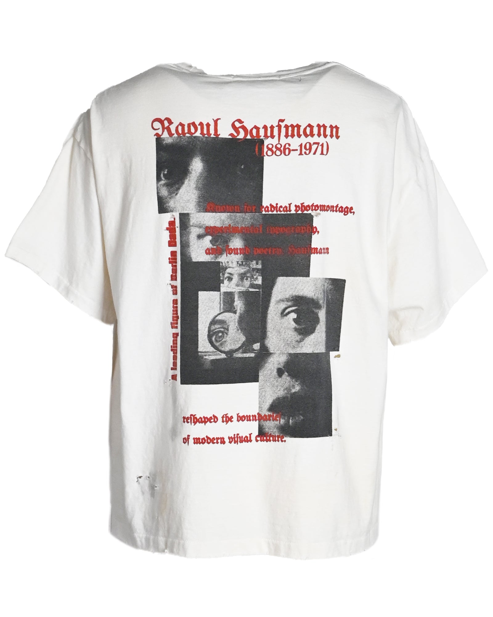 Rebelle de luxe・ルベルドゥリュクス - Tシャツ・カットソー "RDL S/S RAUL HAUSMAN DADA TEE" / OFF WHITE