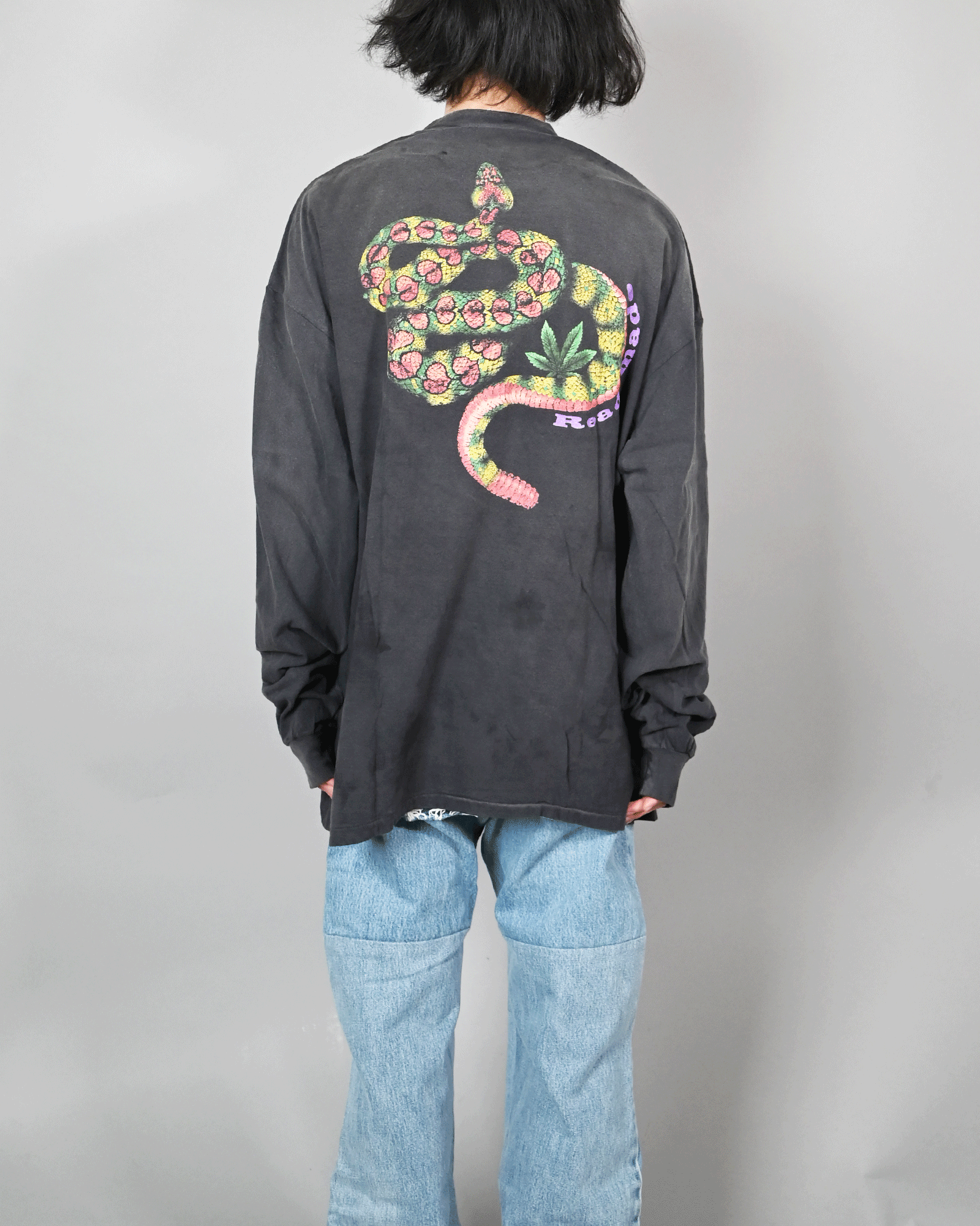 READYMADE レディメイド SNAKE LS tee READYMADE (レディメイド) LS T-SHIRT SNAKE / BLACK | Detail
