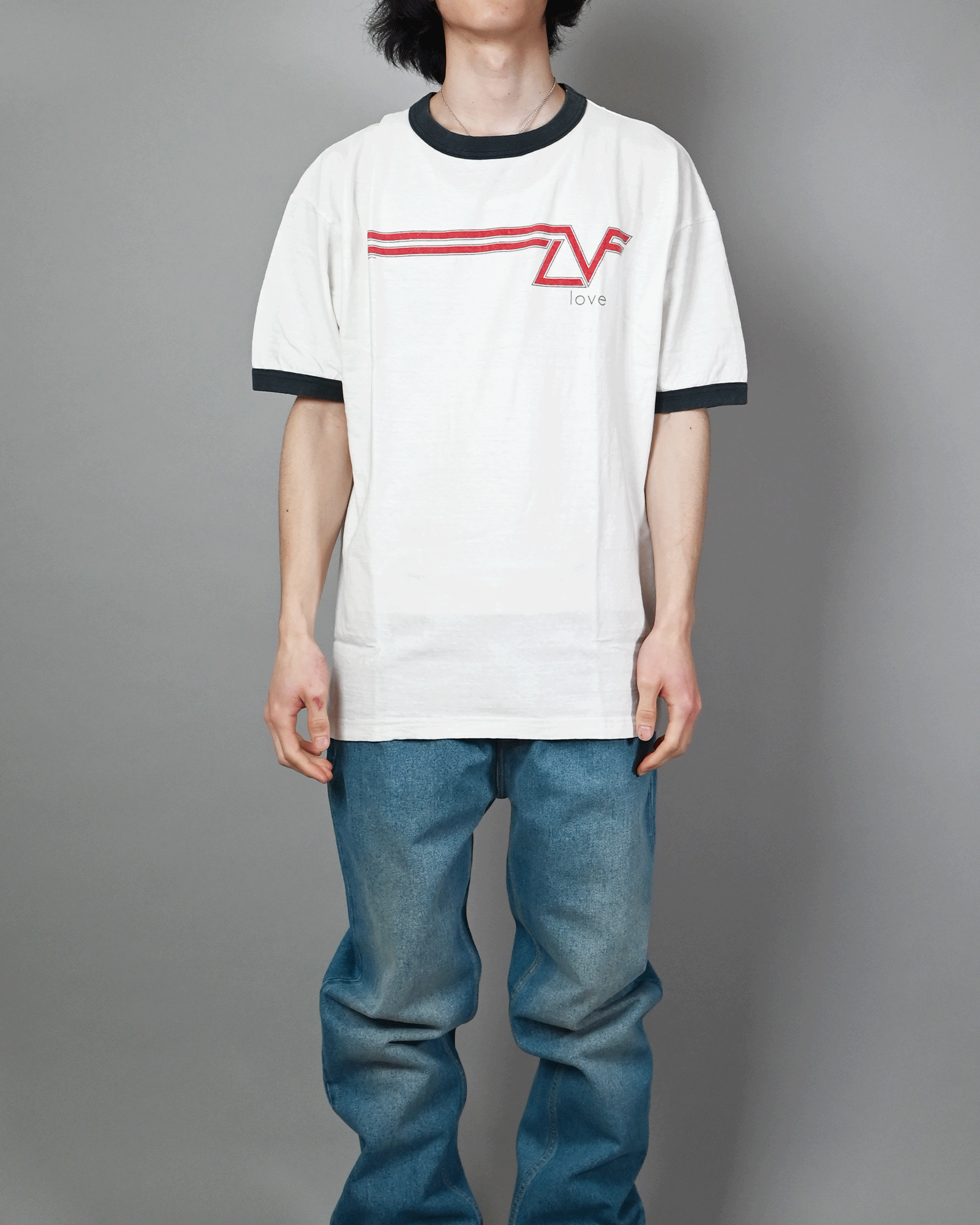 READYMADE Tシャツ READYMADE (レディメイド) SS T-SHIRT RINGER / WHITE | Detail