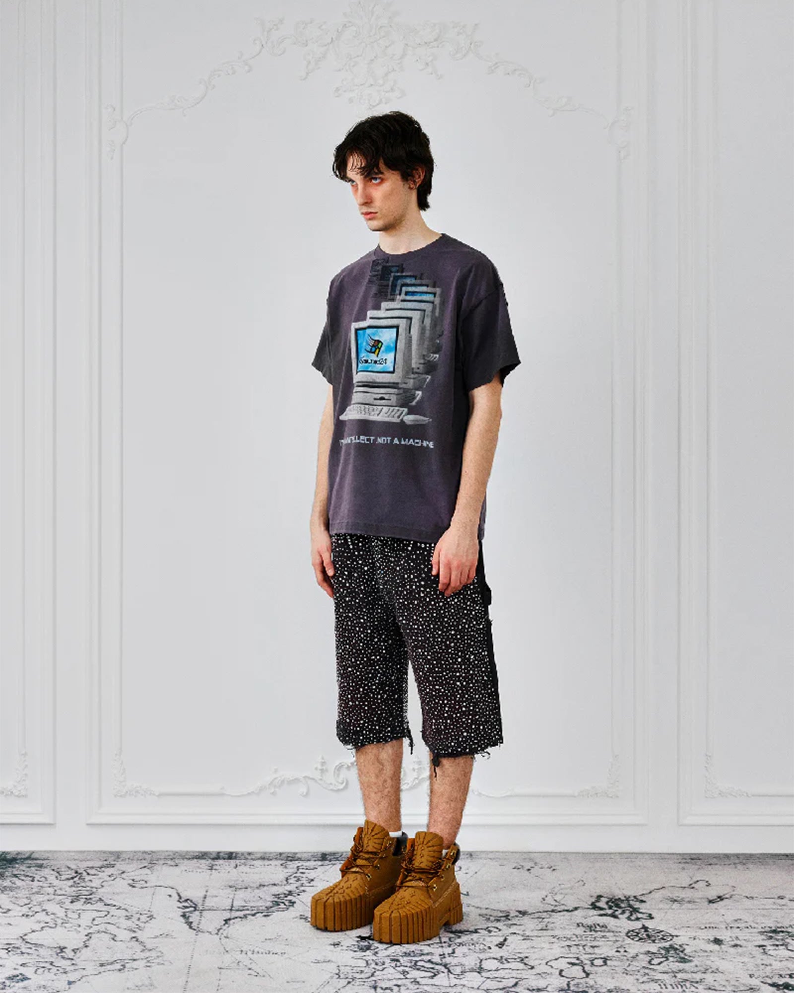 BIRTH OF ROYAL CHILD・バース・オブ・ロイヤル・チャイルド -  REDIAL 20K DIAMOND JORTS / WASHED BLACK