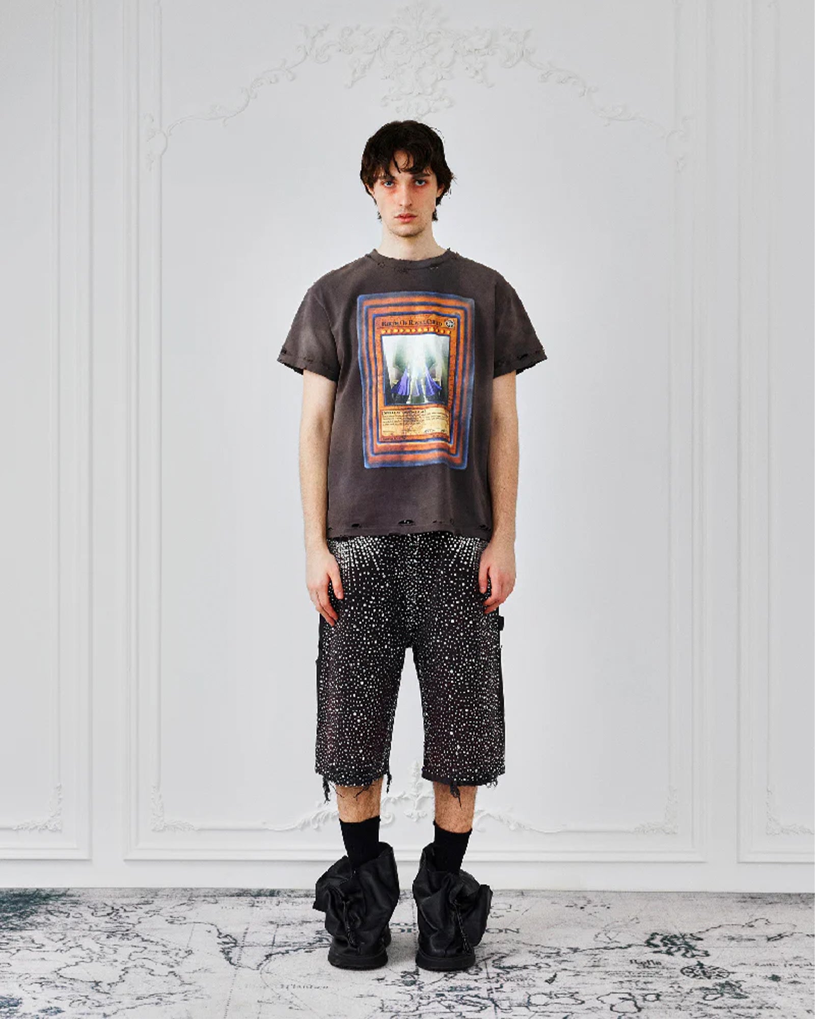 BIRTH OF ROYAL CHILD・バース・オブ・ロイヤル・チャイルド -  REDIAL 20K DIAMOND JORTS / WASHED BLACK