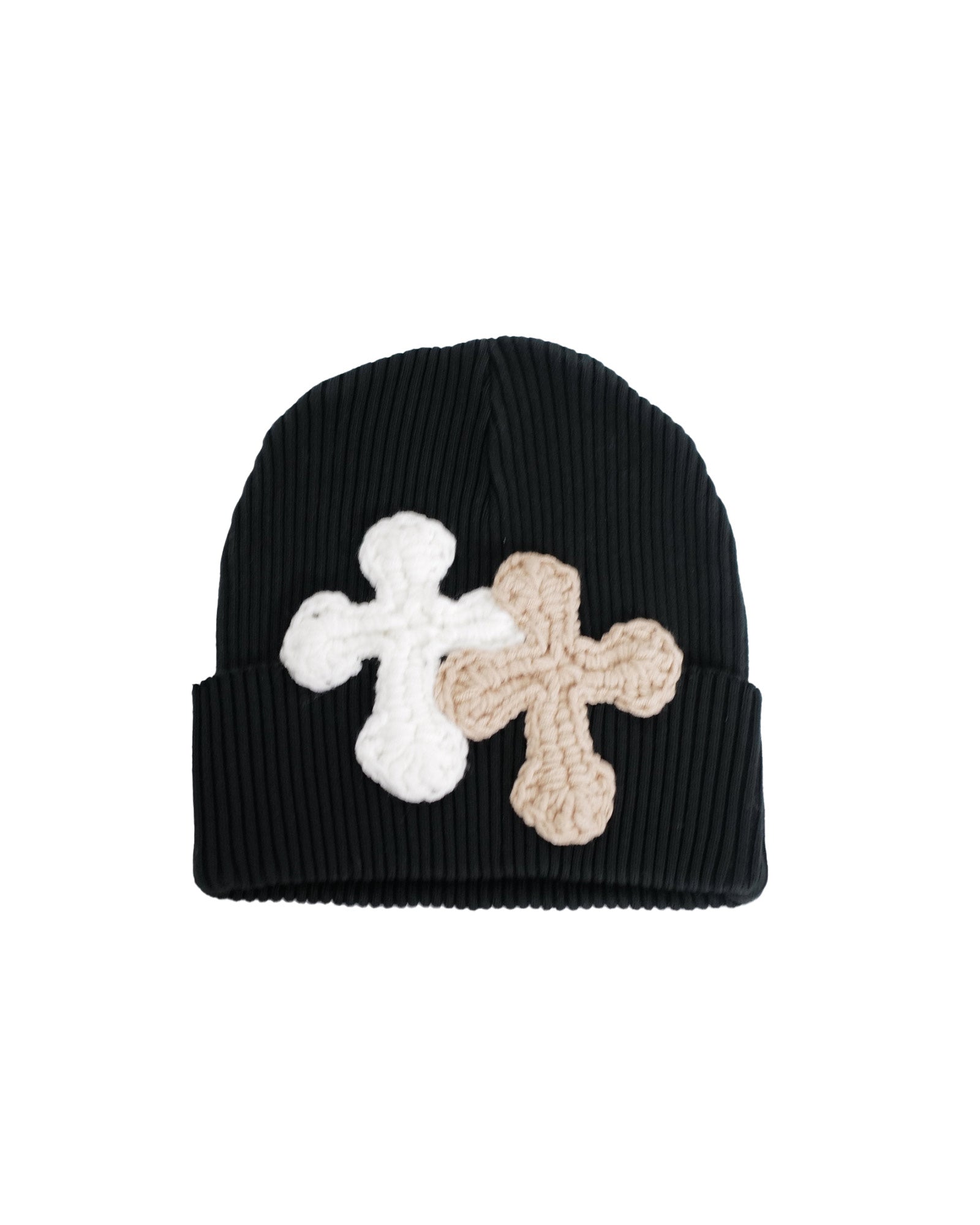 RIB BEANIE CAP-2 / BLACK