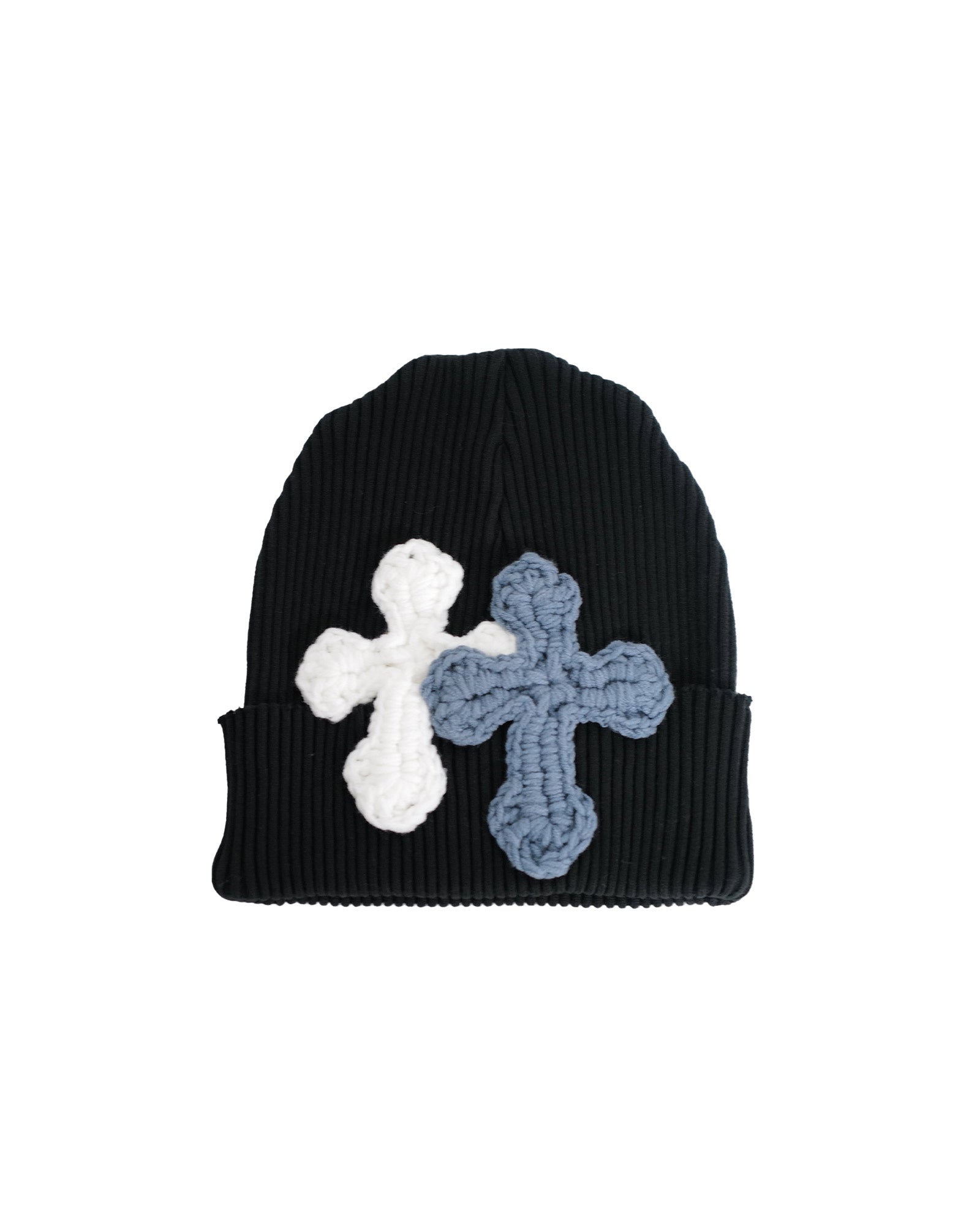 RIB BEANIE CAP-4 / BLACK