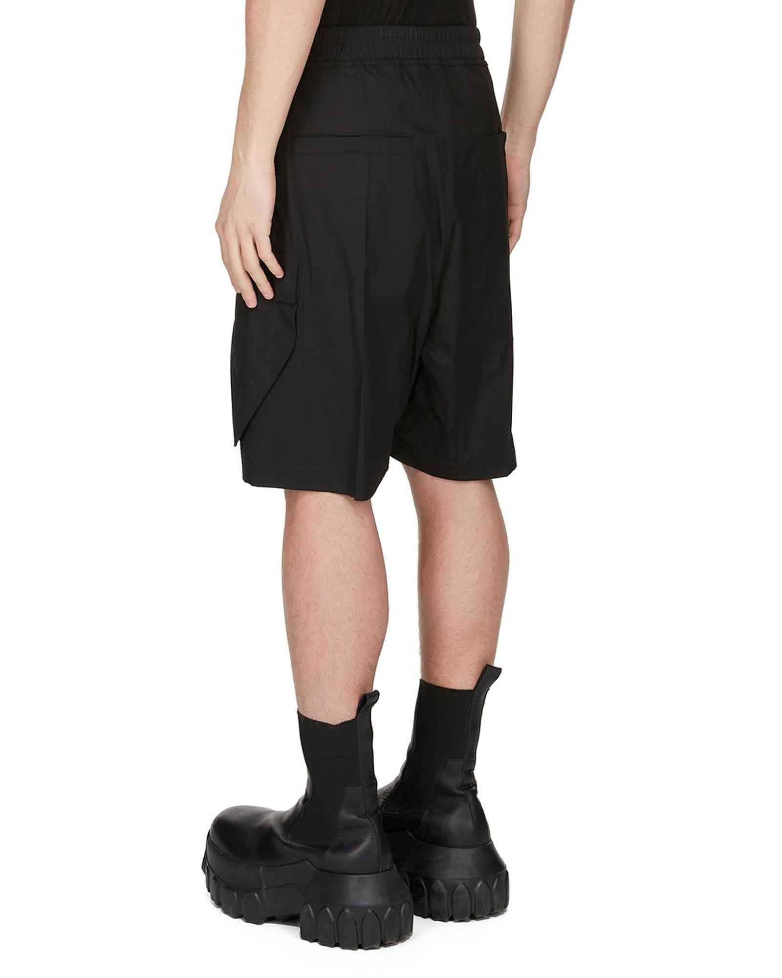 RICK OWENS・リック オウエンス - ハーフ・ショートパンツ CARGOBELA SHORTS / BLACK